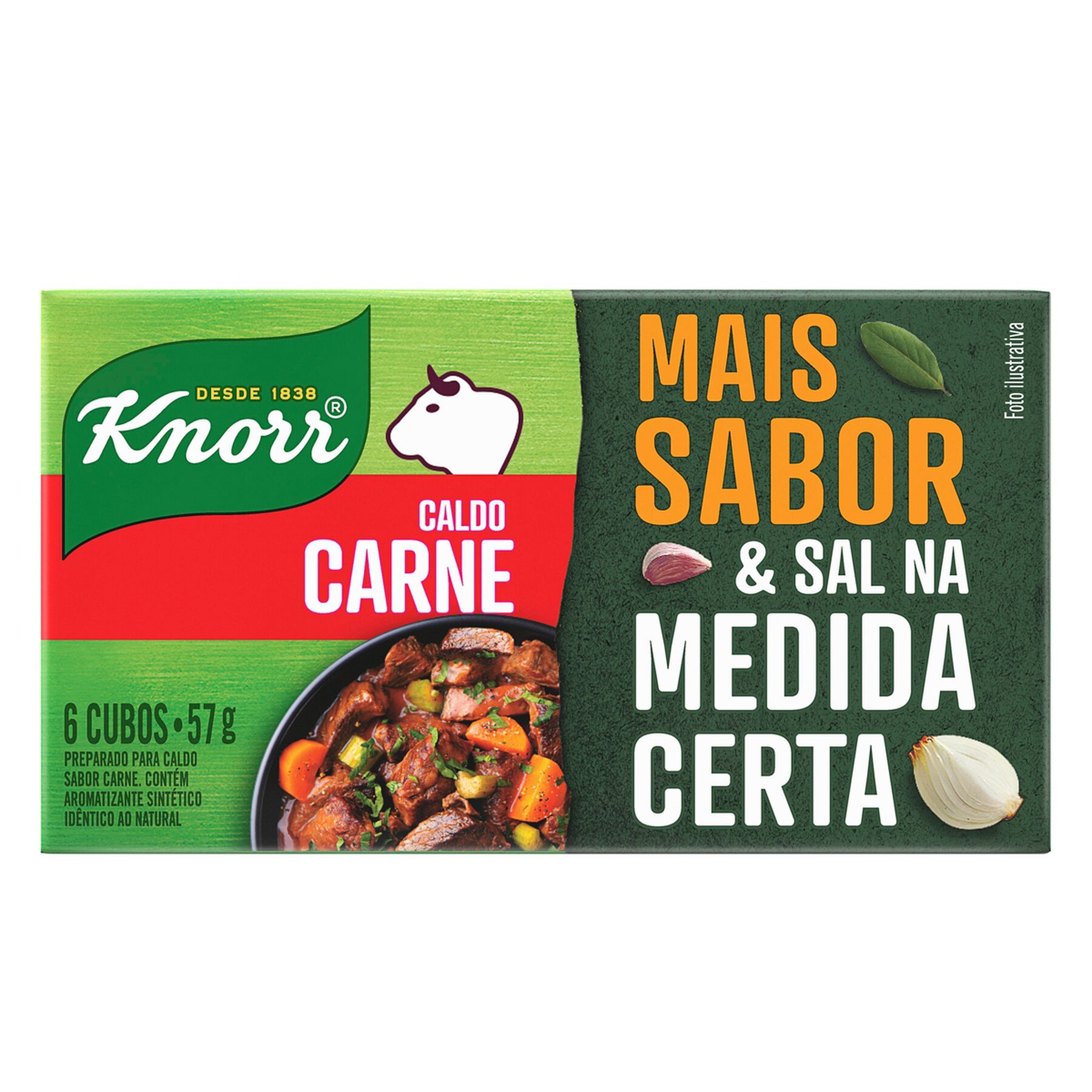Caldo em Tablete Carne Knorr Caixa 57g 6 Unidades