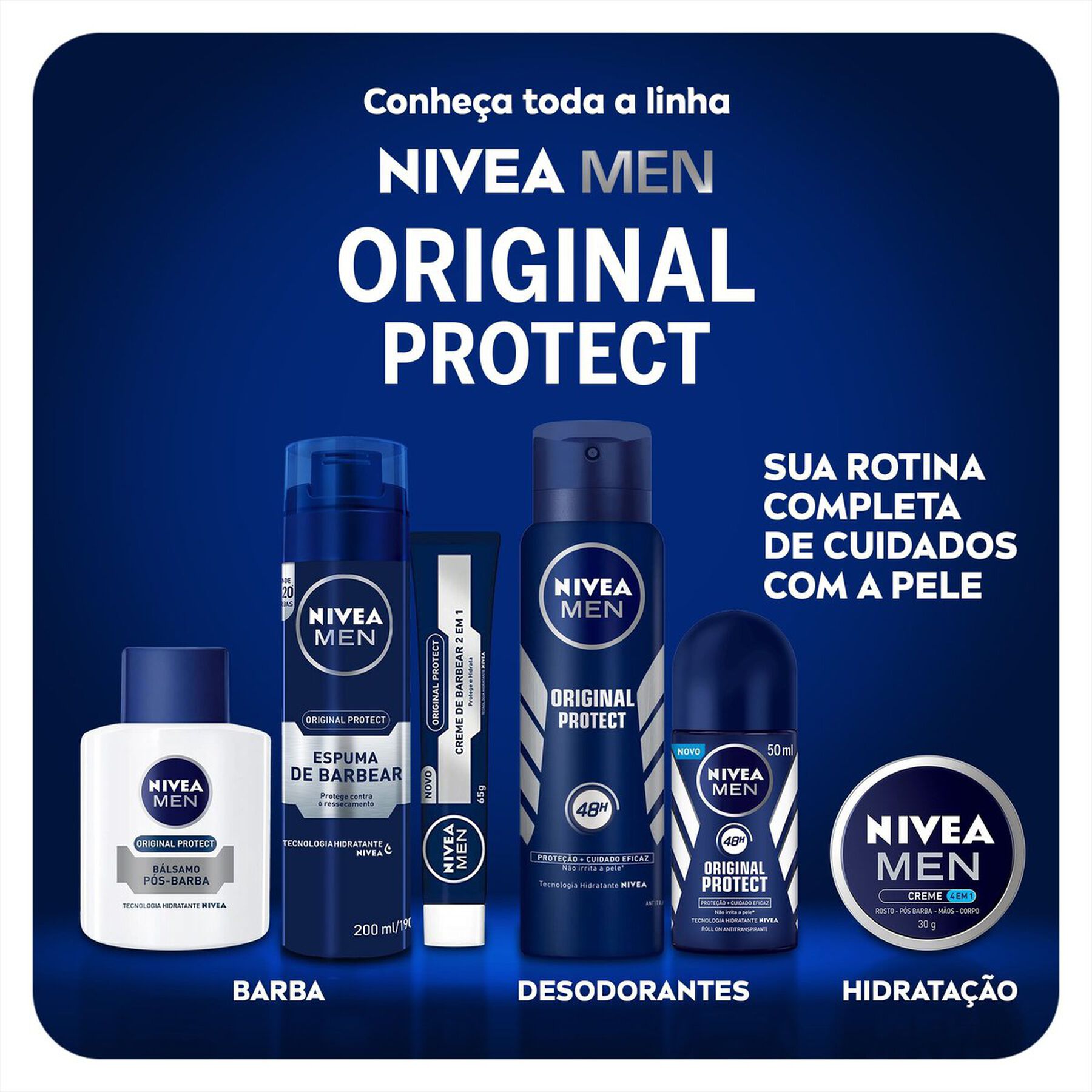 Antitranspirante Aerossol Original Protect Nivea Men 150ml