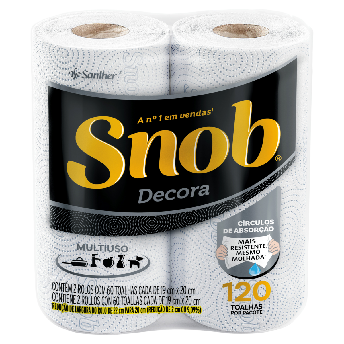 Toalha de Papel Decora Snob Pacote C/120 Unidades