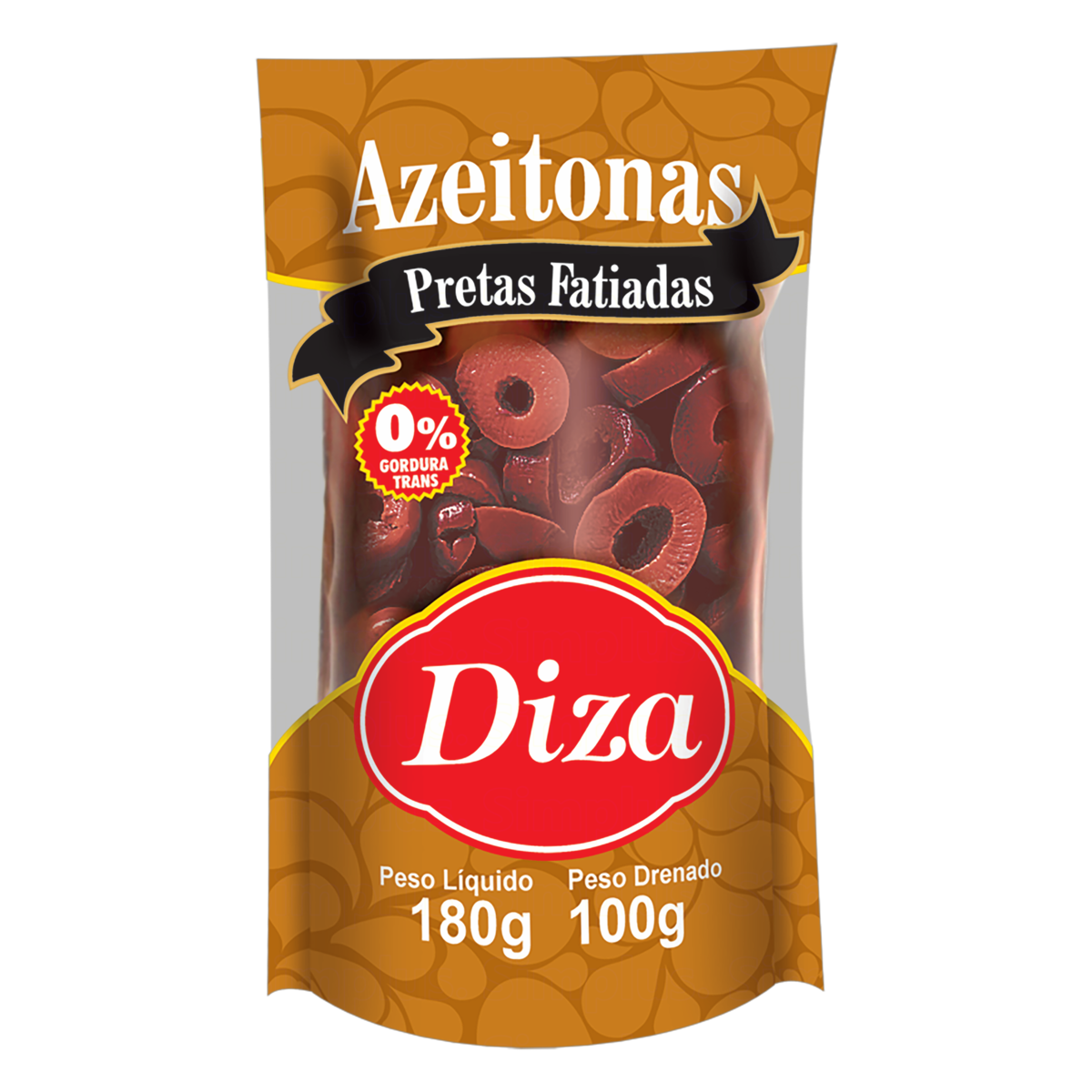 Azeitona Preta em Conserva Fatiada Diza Sach&ecirc; 100g