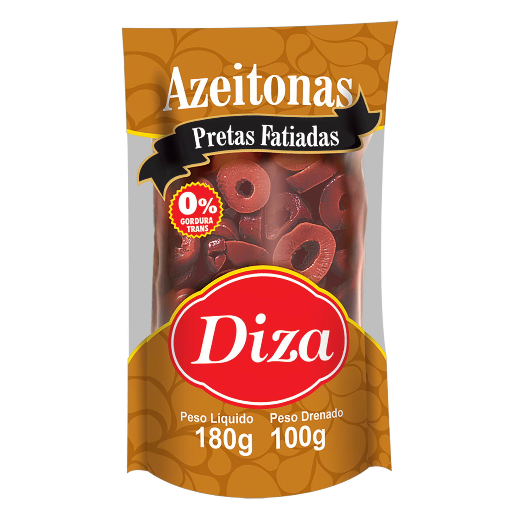Azeitona Preta em Conserva Fatiada Diza Sachê 100g