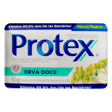 Sabonete em Barra Antibacteriano Erva-Doce Protex Cartucho 85g