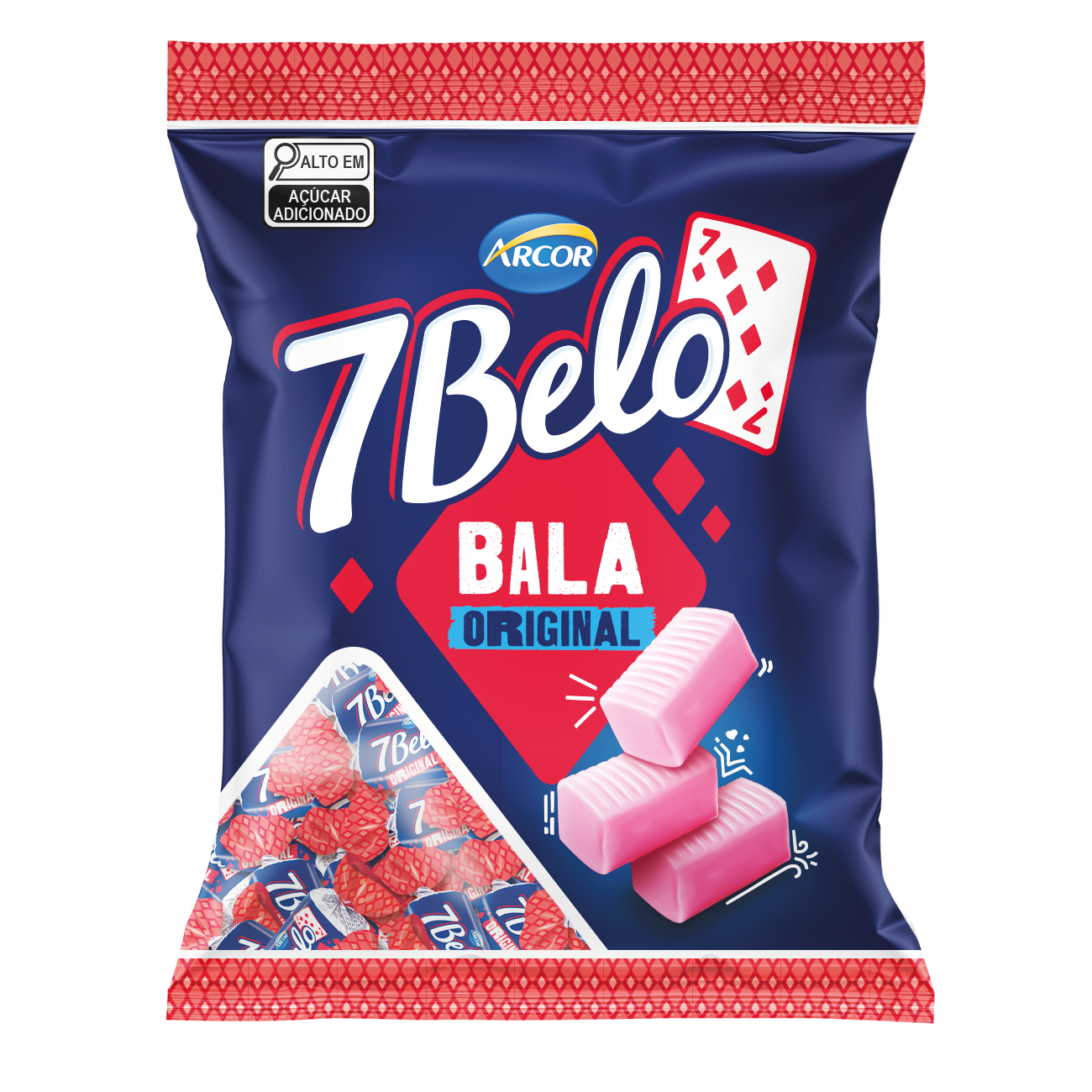 Bala Original 7 Belo Pacote 90g