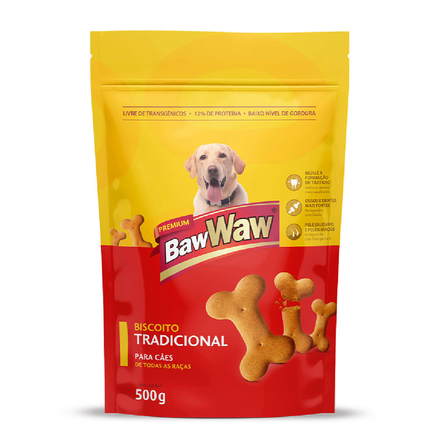 Biscoito Para Cães Tradicional Baw Waw 500g