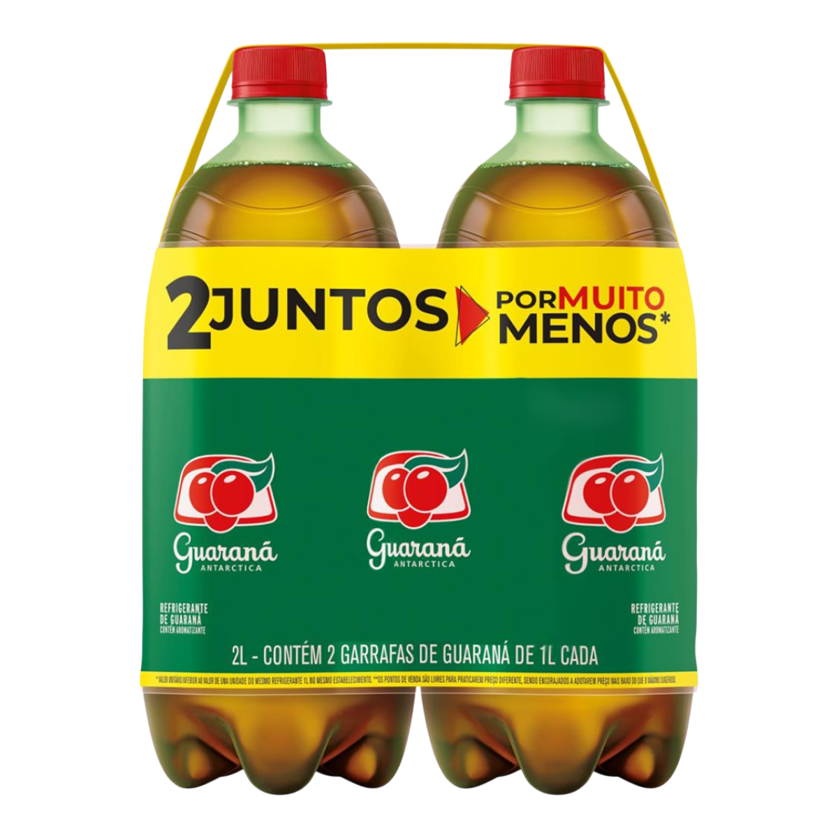 Bipack Refrigerante Guaran&aacute; Antarctica Garrafa 2 Unidades 1l Cada Leve Mais Pague Menos