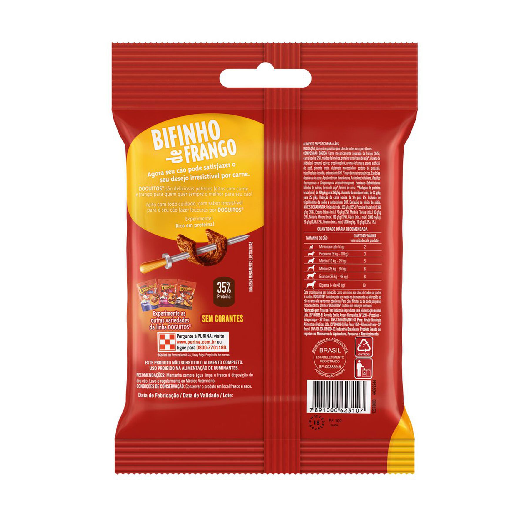 Petisco para Cães Bifinho de Frango Purina Doguitos Pacote 65g