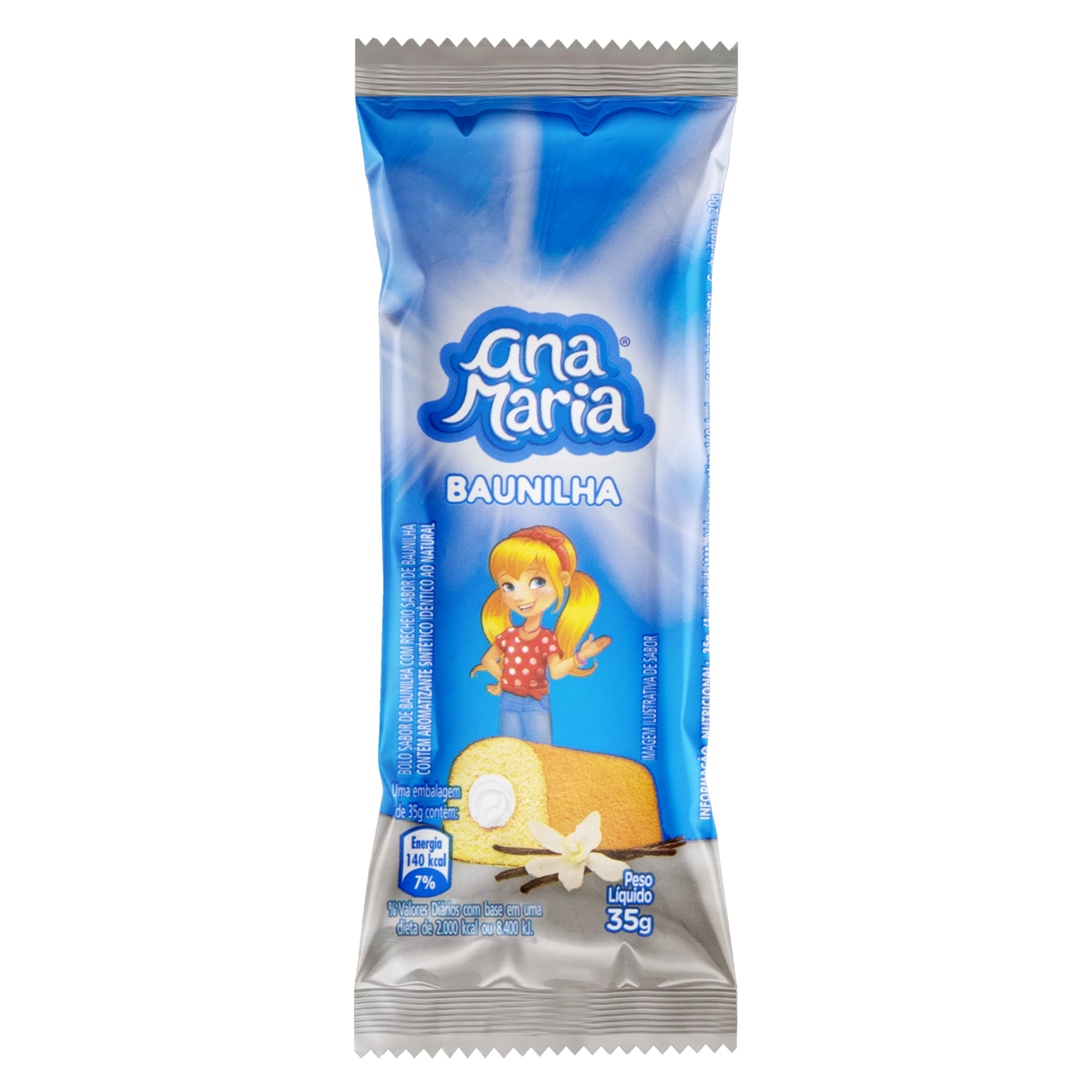 Bolo Baunilha Recheio Baunilha Ana Maria Pacote 35g
