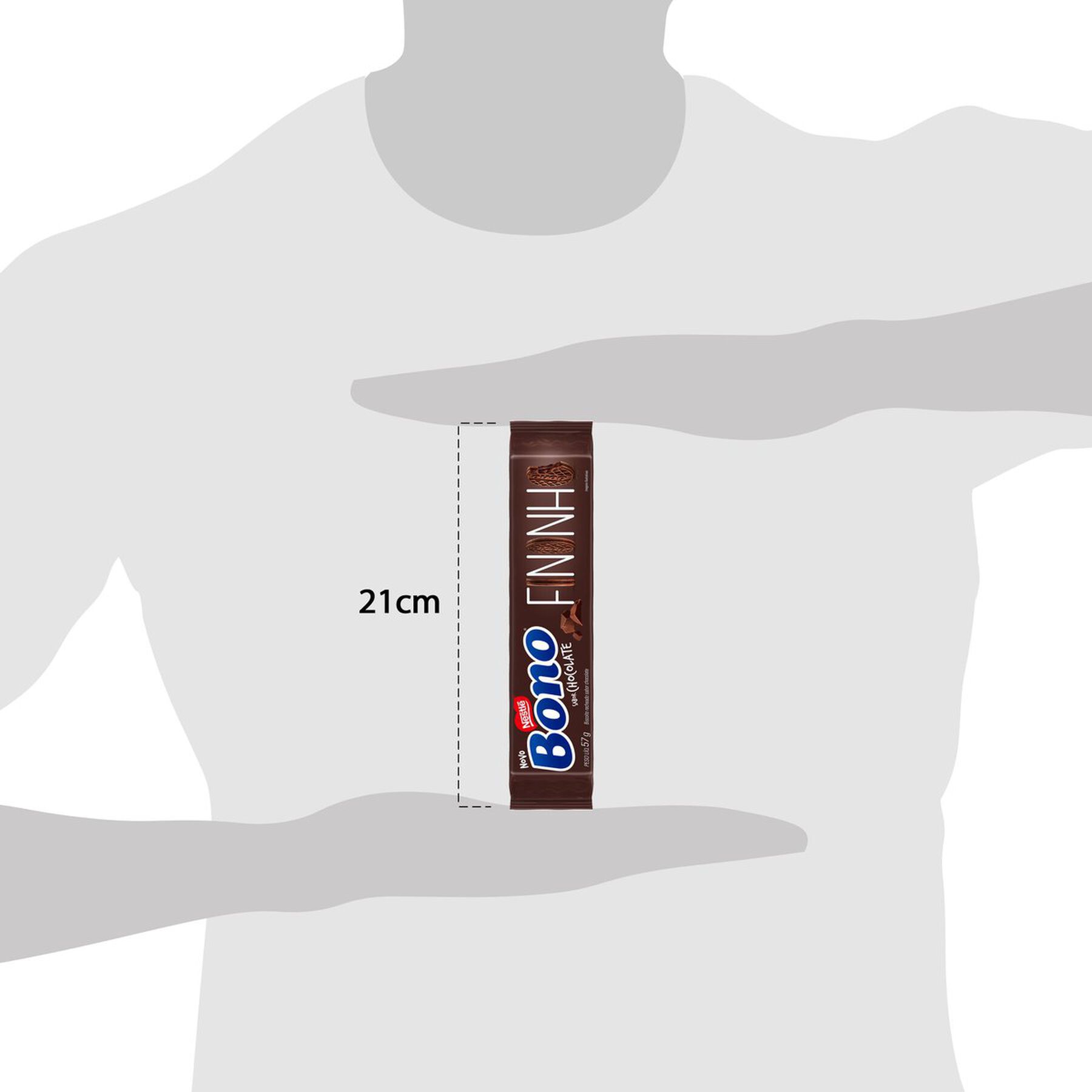 Biscoito Recheio Chocolate Bono Fininho Nestlé Pacote 57g