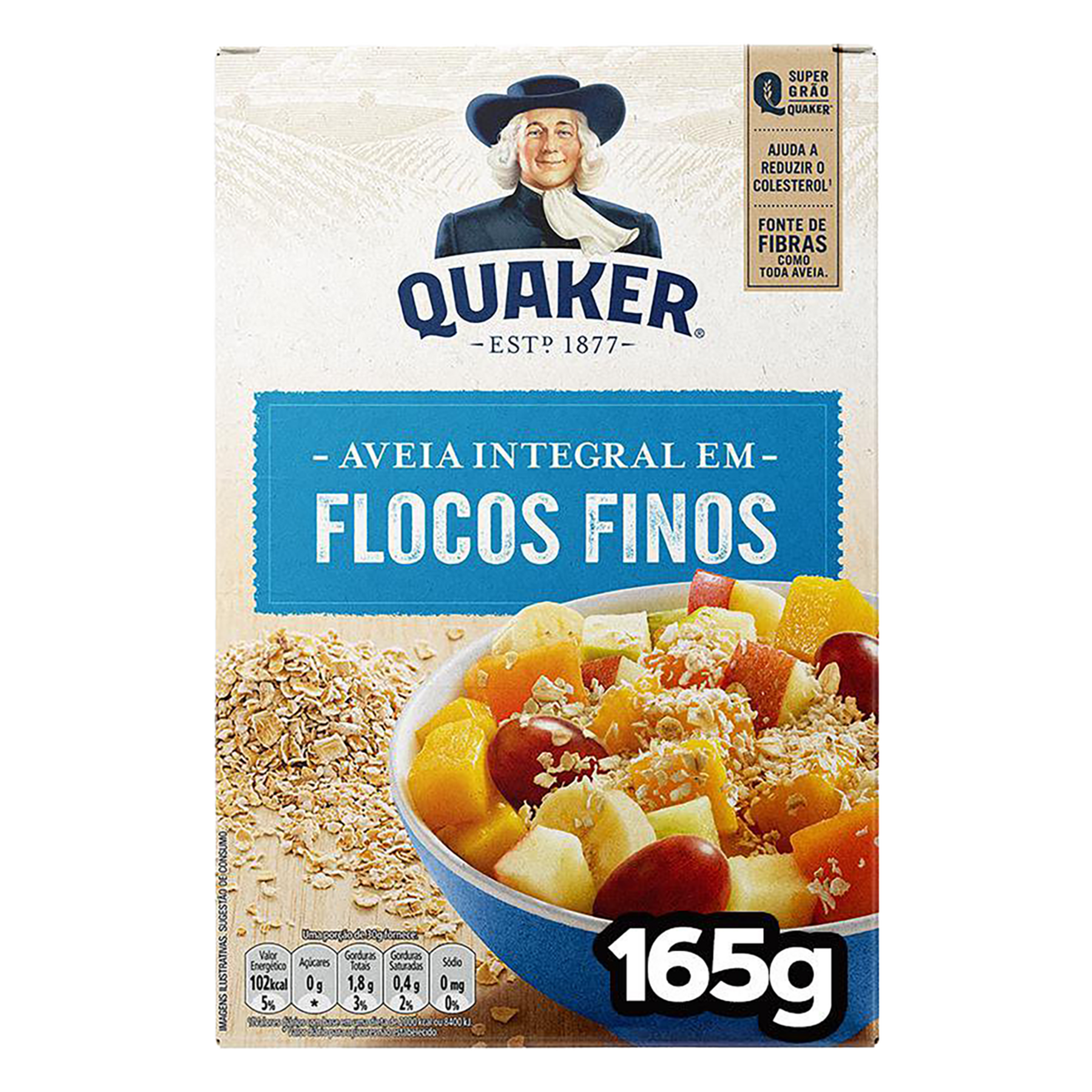 Aveia em Flocos Finos Quaker Caixa 165g&nbsp;