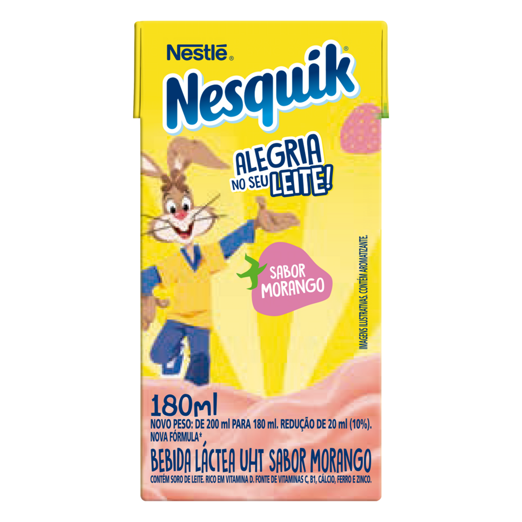 Bebida Láctea UHT Morango Nesquik Nestlé Caixa 180ml