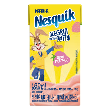 Bebida Láctea UHT Morango Nesquik Nestlé Caixa 180ml