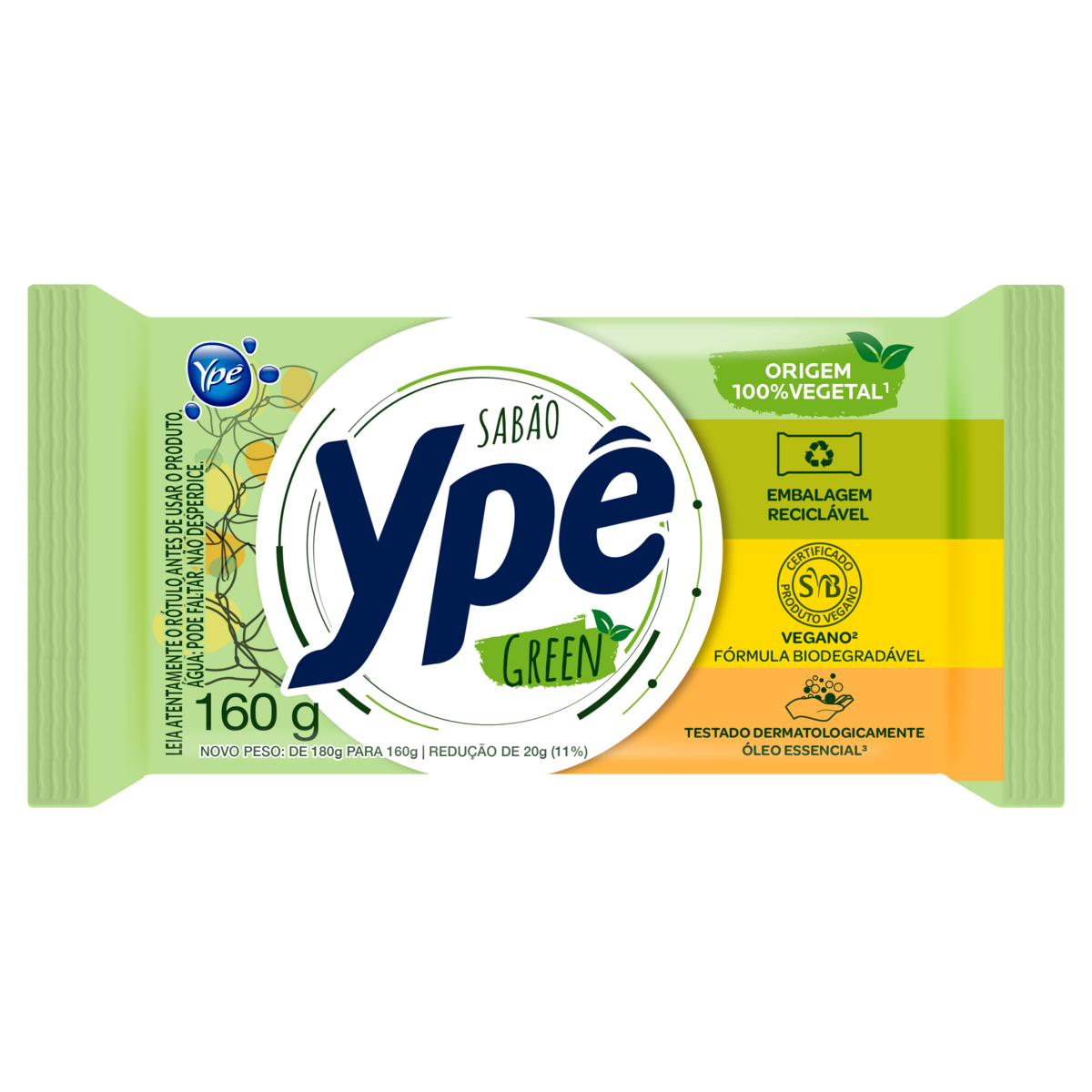 Sab&atilde;o em Barra Natural Yp&ecirc; Pacote 160g