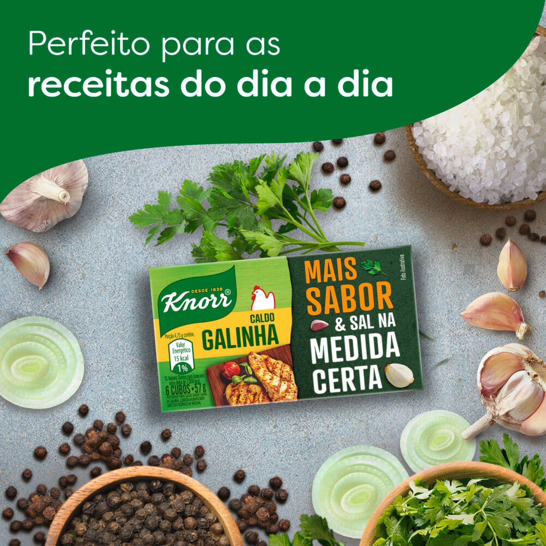 Caldo em Tablete Galinha Knorr Caixa 57g 6 Unidades