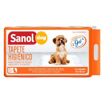 Tapete Higiênico para Cães Sanol Dog 60x80cm Pacote C/30 Unidades