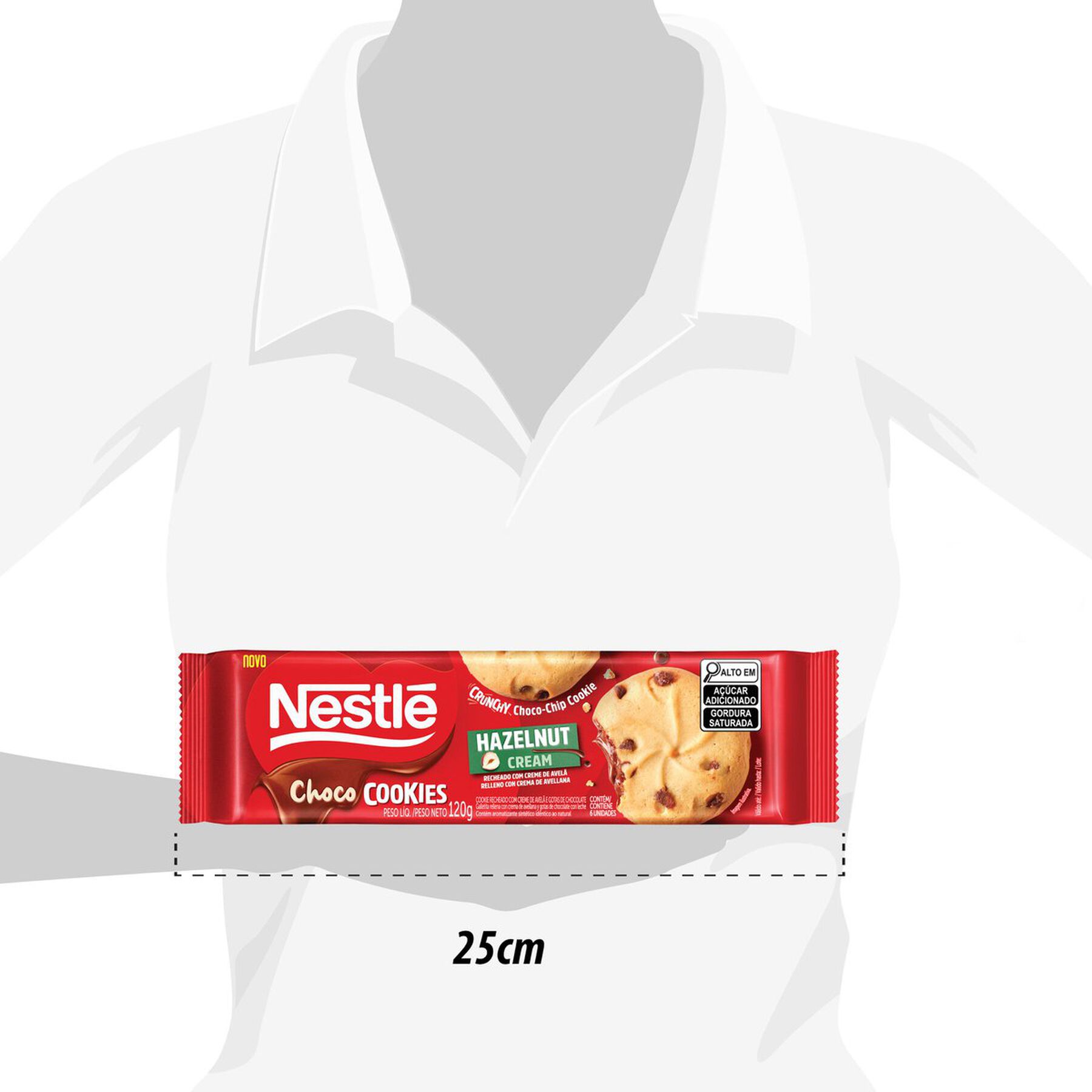 ChocoCookies Nestlé Recheio de Avelã 120g