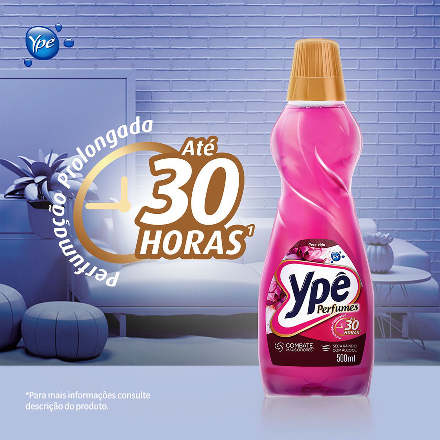 Limpador Perfumado Doce Vida Ypê Premium Frasco 500ml