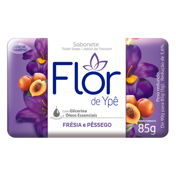Sabonete em Barra Frésia e Pêssego Flor de Ypê Envoltório 85g