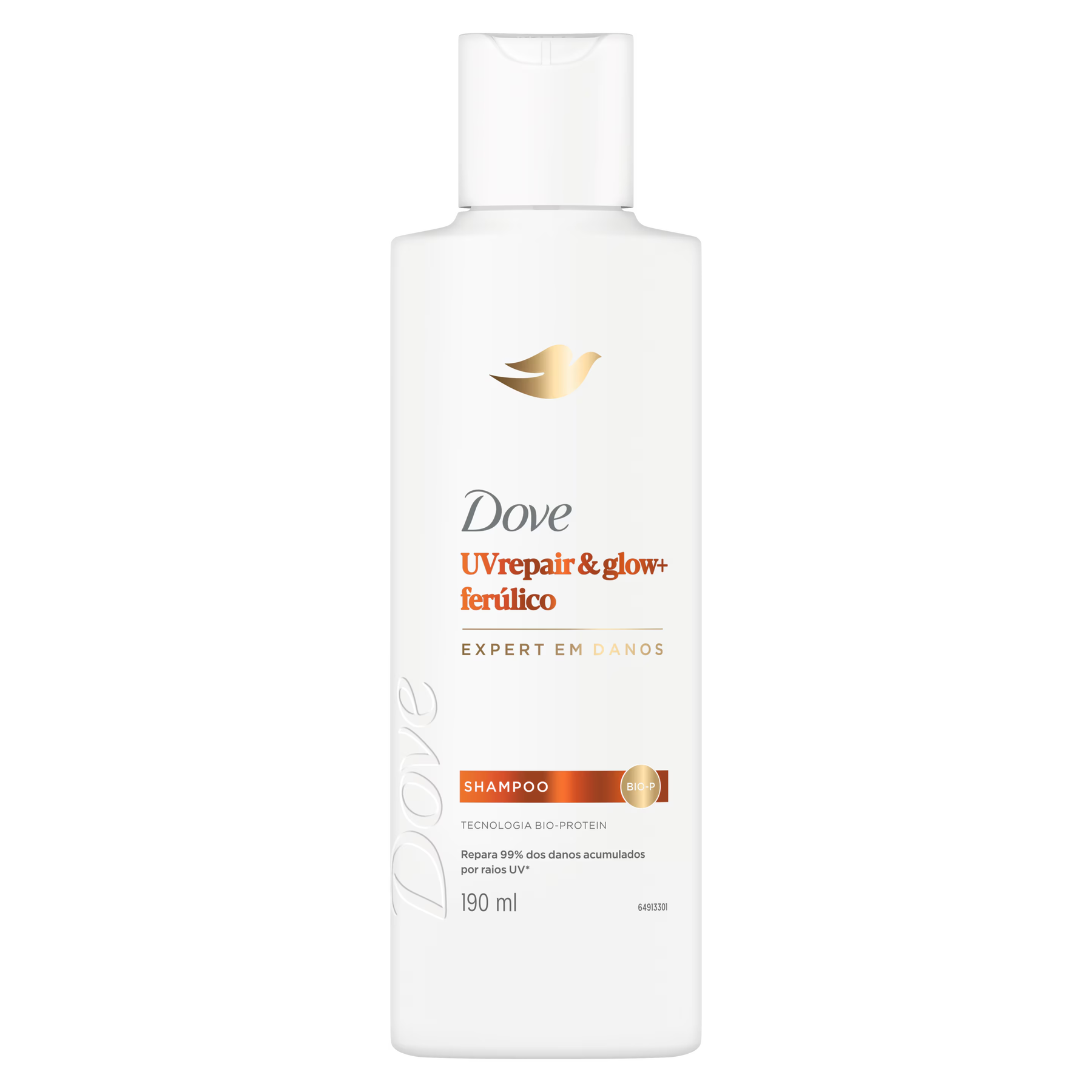 Shampoo Dove UV Repair e Glow + Fer&uacute;lico Frasco 190ml