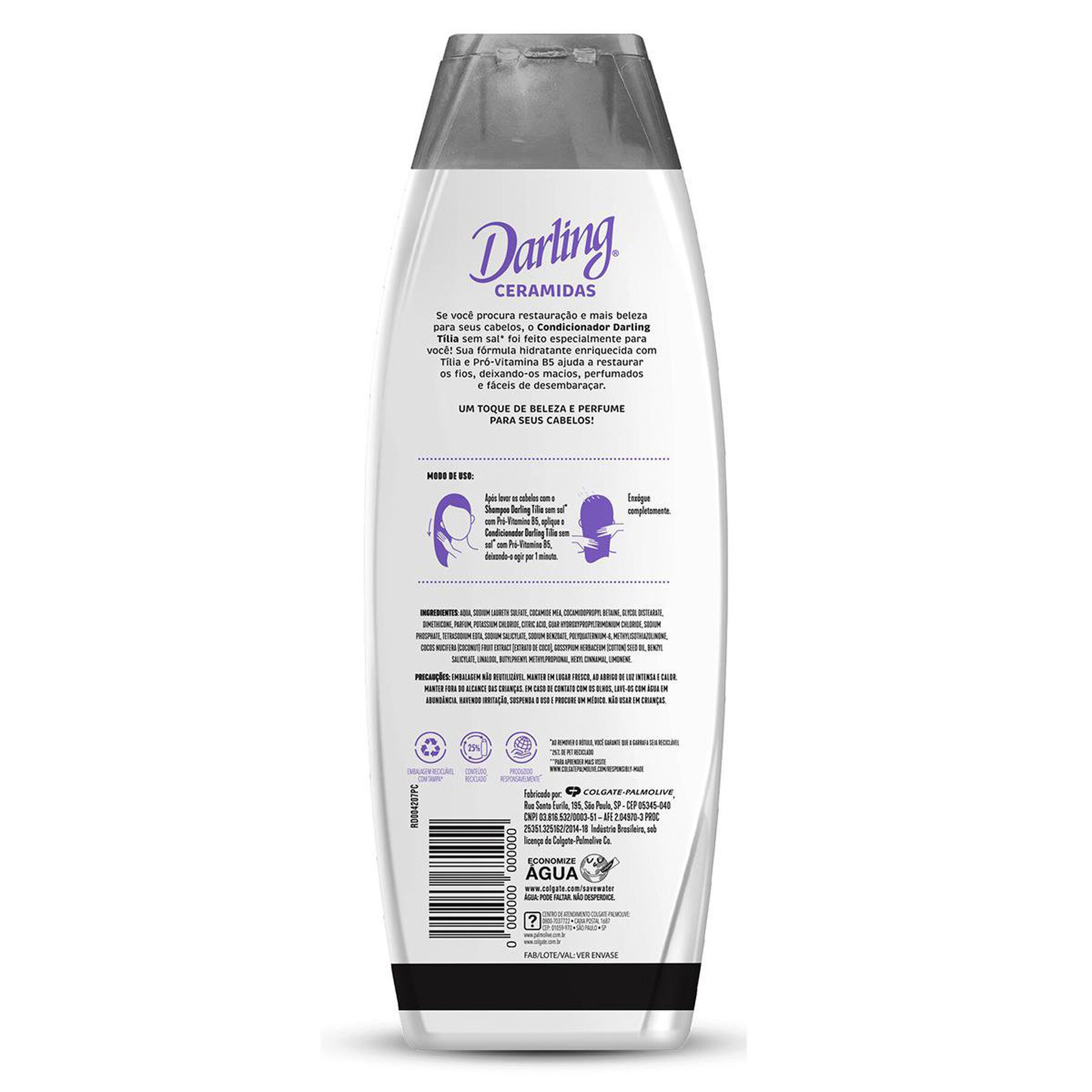 Condicionador Ceramidas Força e Brilho Darling Frasco 350ml 