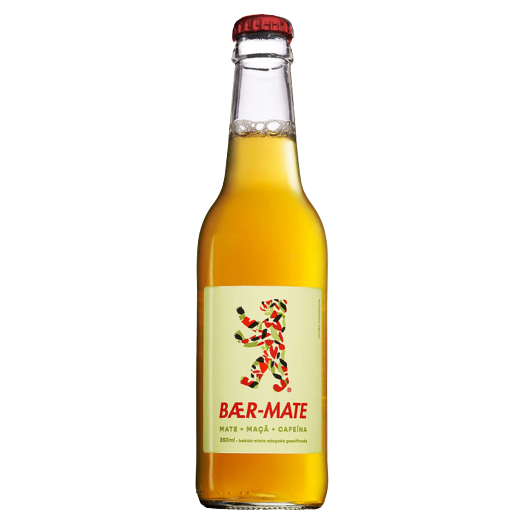 Chá Mate com Gás Cafeína Natural Baer-Mate Garrafa 350ml