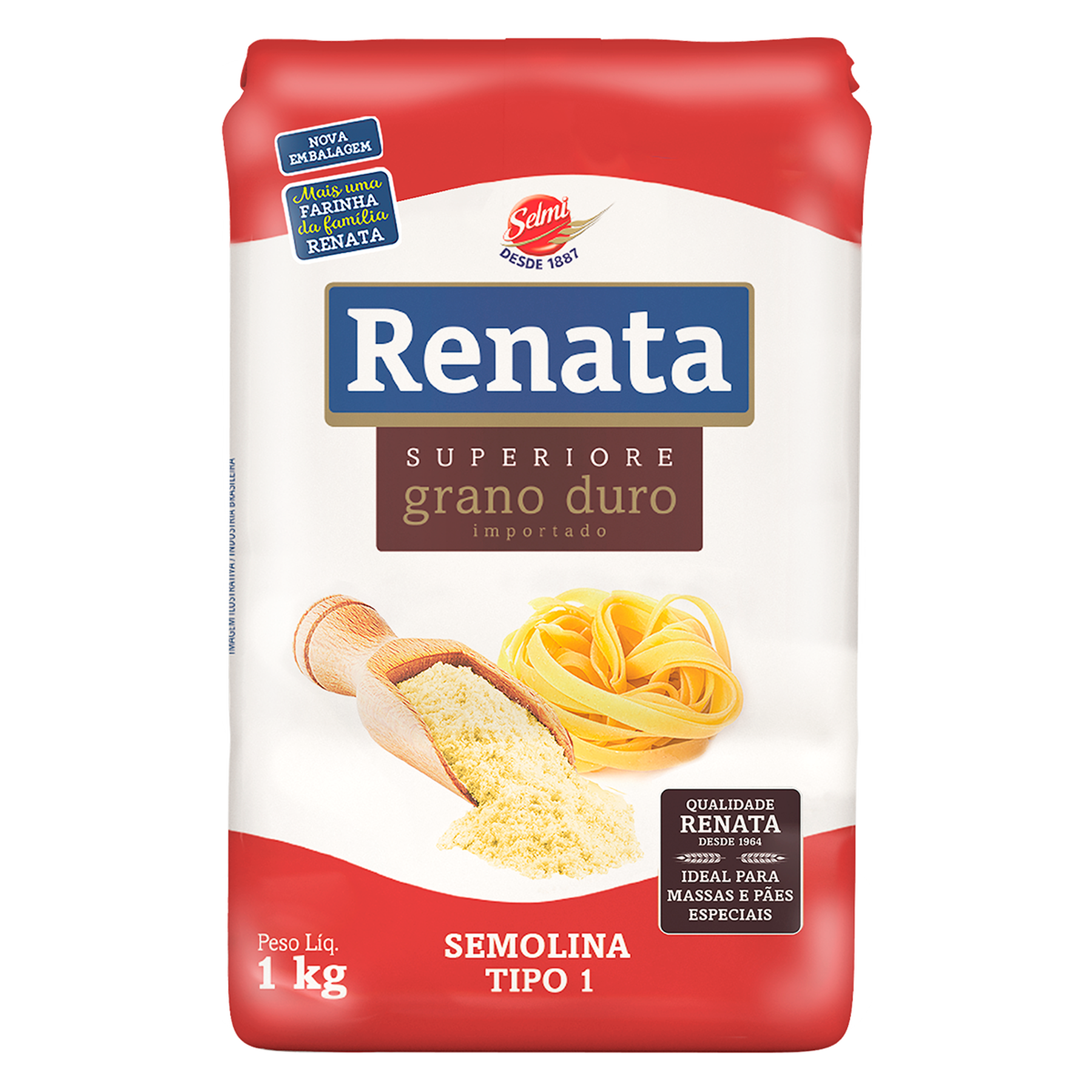 Semolina De Trigo Durum Renata Superiore Pacote 1kg&nbsp;