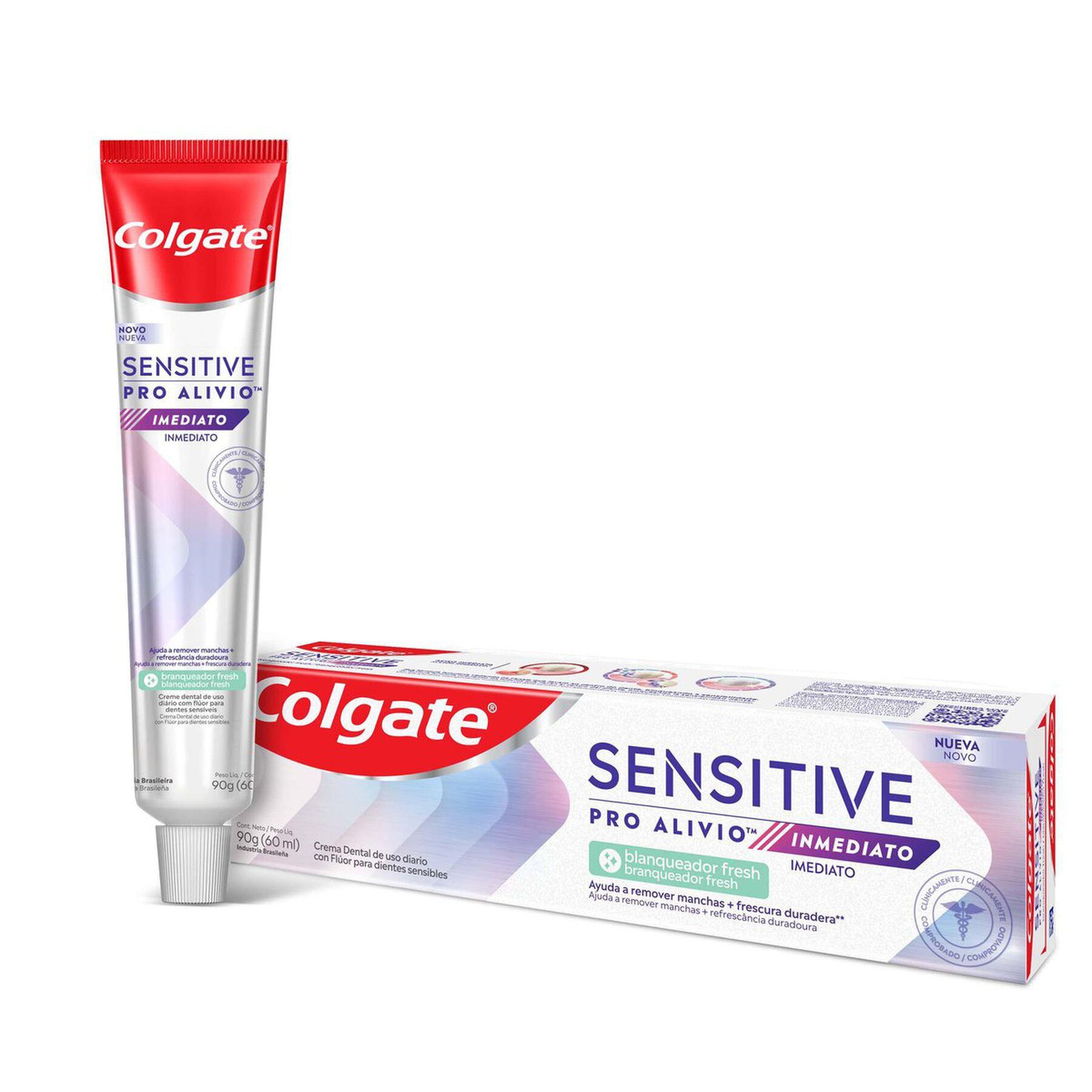 Creme Dental Para Sensibilidade Colgate Sensitive Pro Alívio Imediato Braqueador Fresh 90g