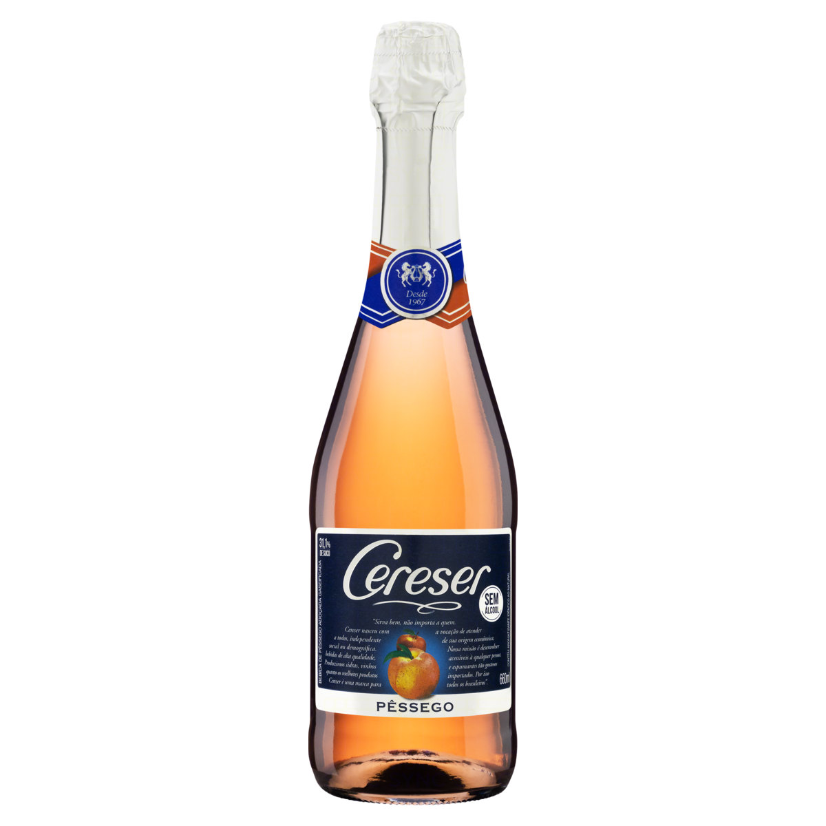 Bebida Zero &Aacute;lcool P&ecirc;ssego Cereser Garrafa 660ml