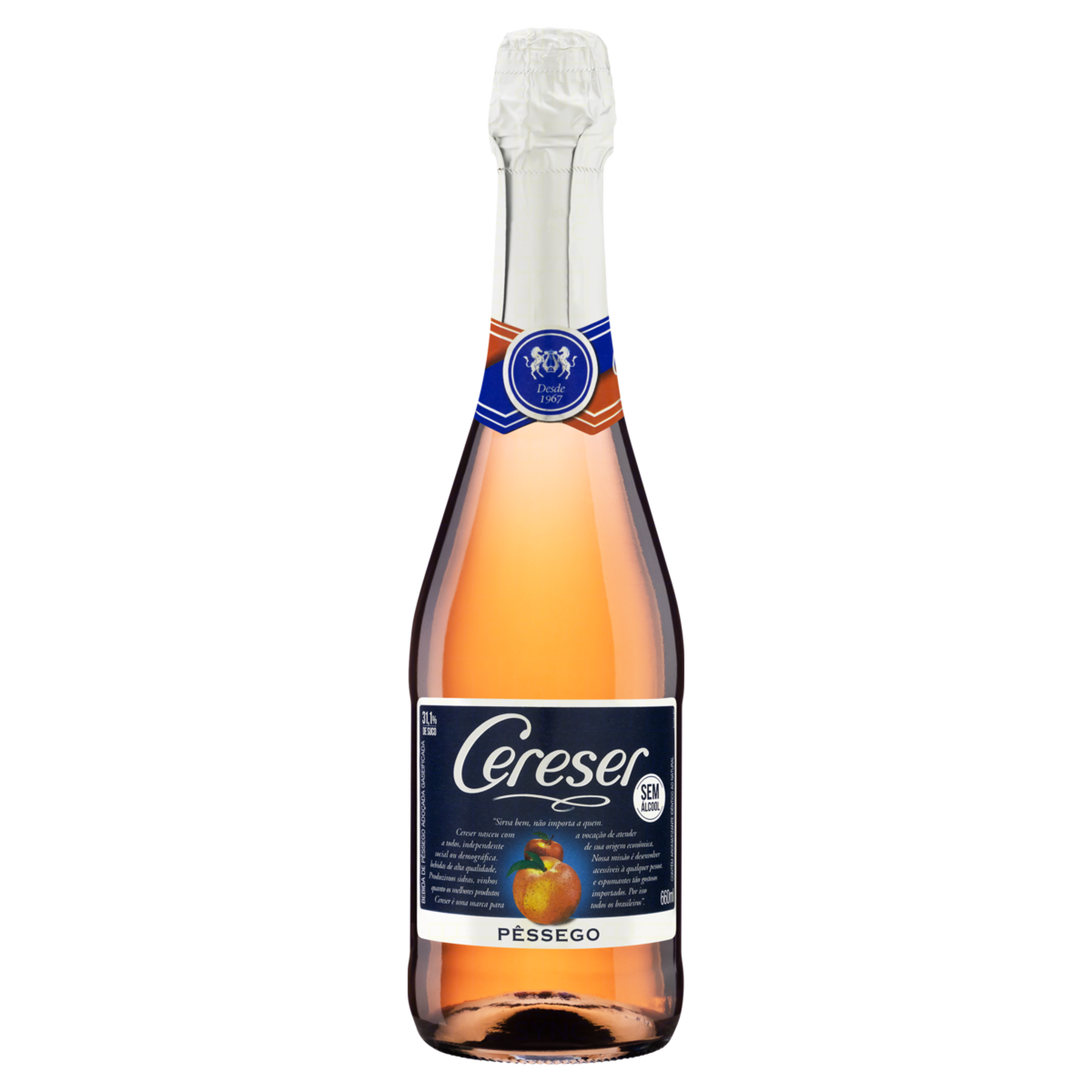 Bebida Zero Álcool Pêssego Cereser Garrafa 660ml