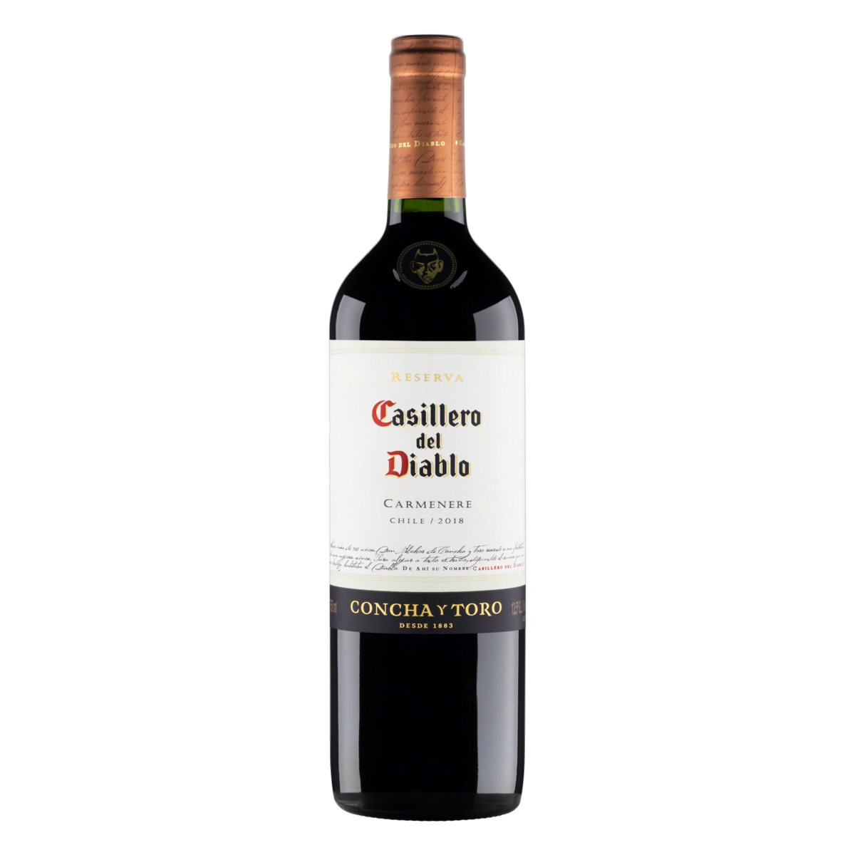 Vinho Tinto Carm&eacute;n&egrave;re Reserva Casillero del Diablo Garrafa 750ml