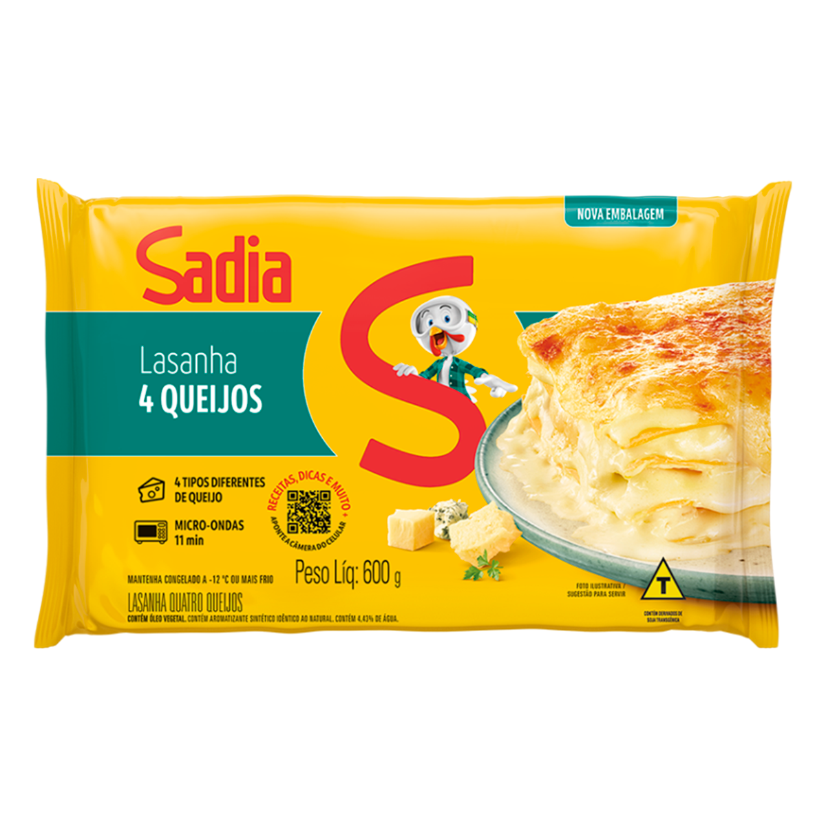 Lasanha 4 Queijos Sadia 600g