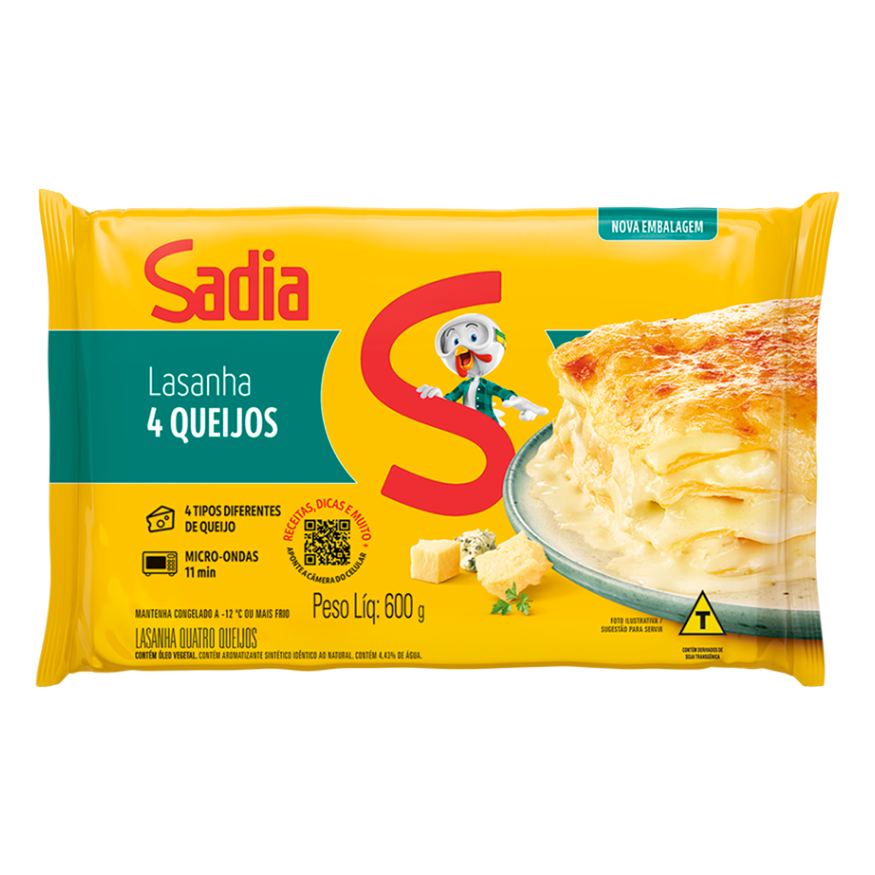 Lasanha 4 Queijos Sadia 600g