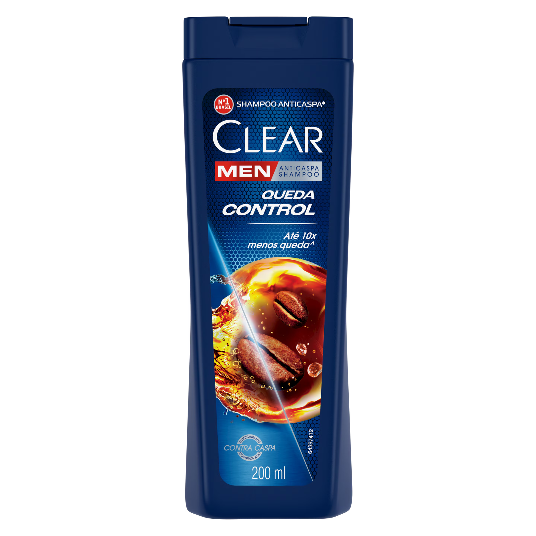 Shampoo Anticaspa Clear Men Queda Control Frasco 200ml