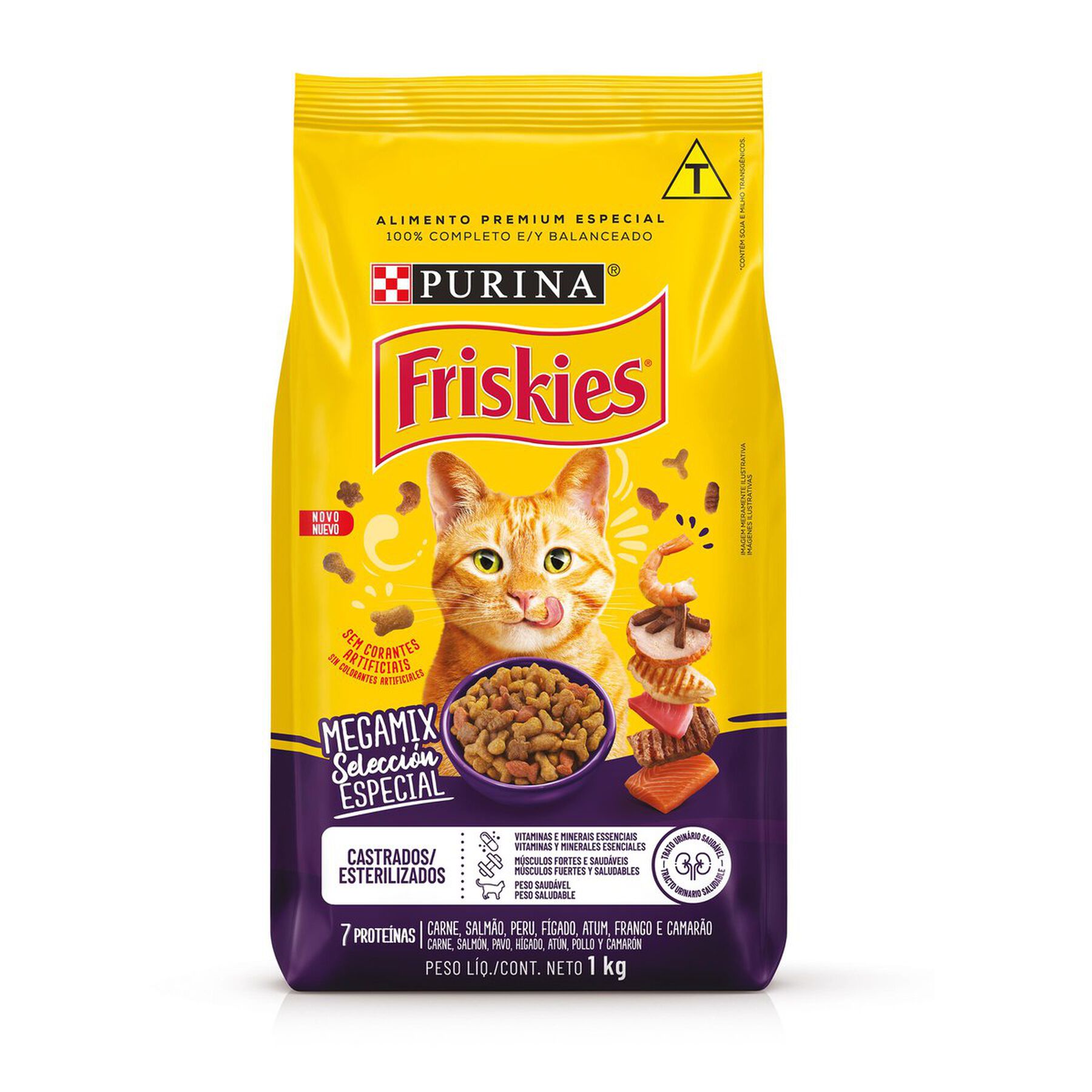 Alimento para Gatos Castrados Megamix Purina Friskies Pacote 1kg