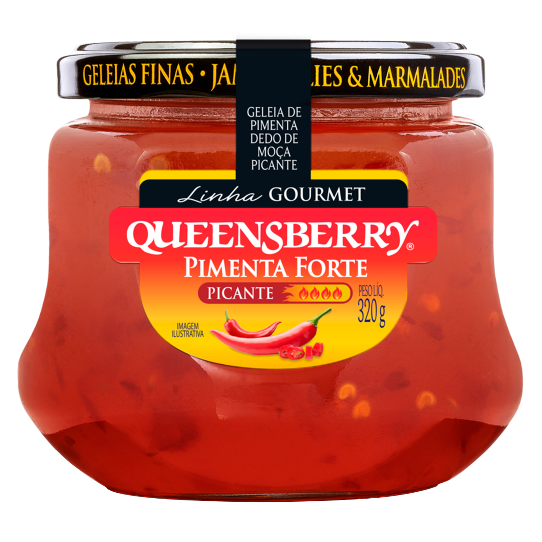 Geleia Pimenta Forte Picante Queensberry Gourmet Vidro 320g