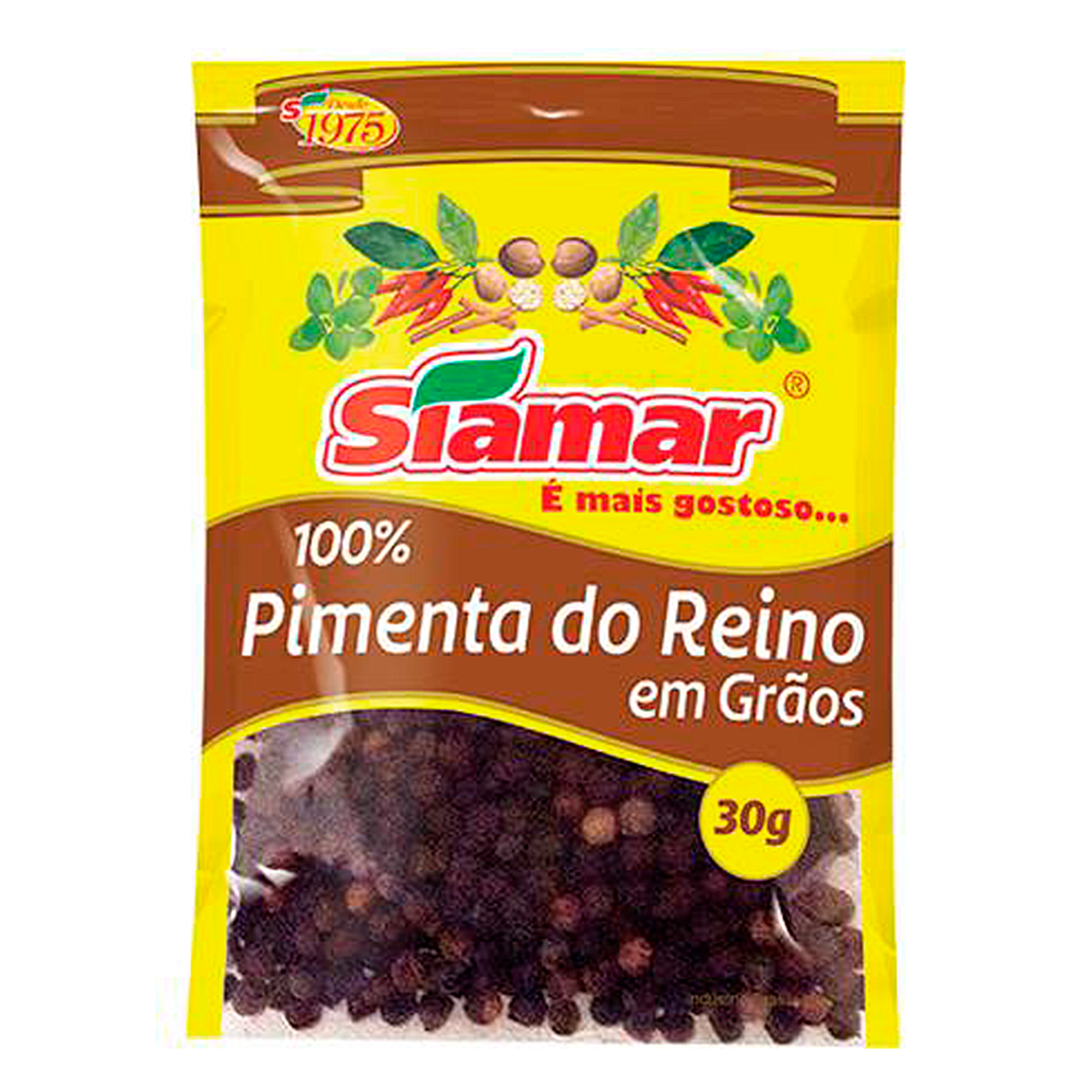 Pimenta do Reino em Gr&atilde;os Siamar Pacote 30g&nbsp;