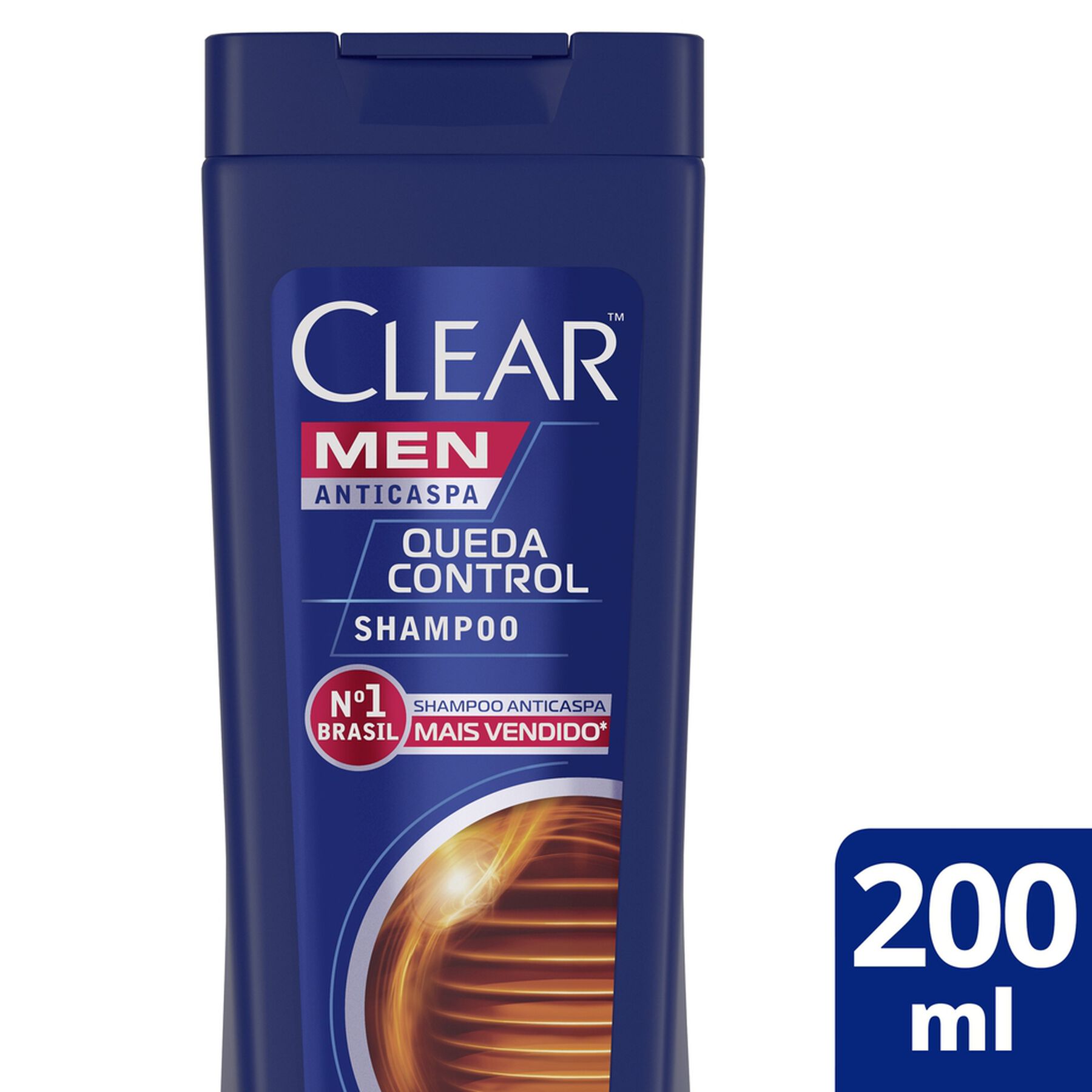 Shampoo Anticaspa Clear Men Queda Control Frasco 200ml