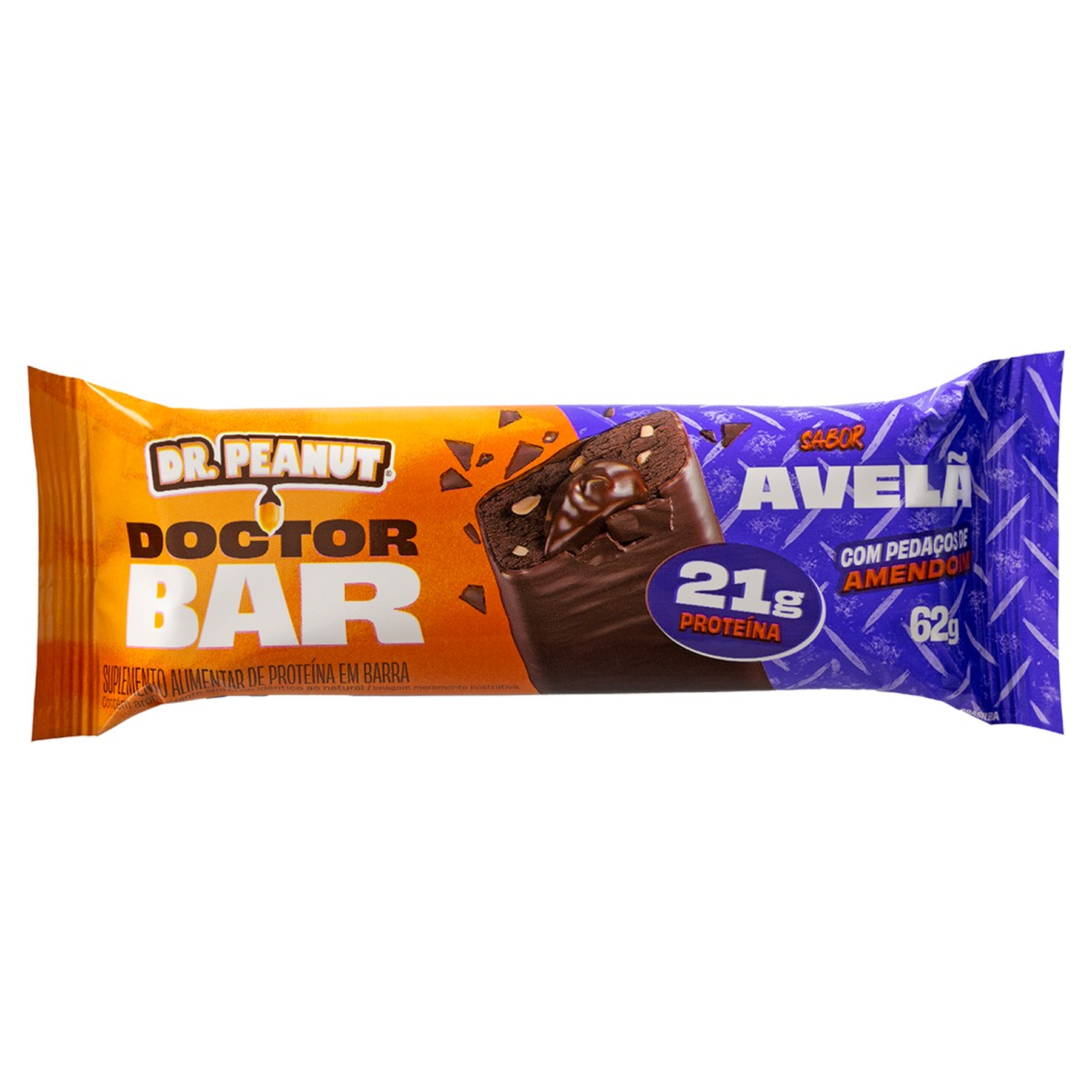 Barra Prote&iacute;na Avel&atilde; Dr. Peanut Doctor Bar Pacote 62g