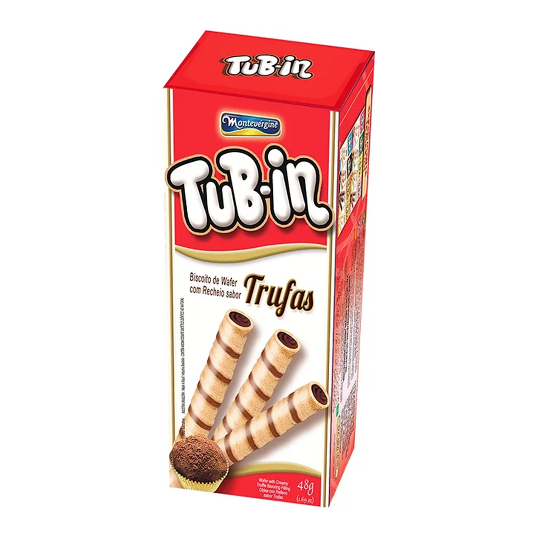 Biscoito Wafer Recheado Tub-in Trufas Montev&eacute;rgine 48g