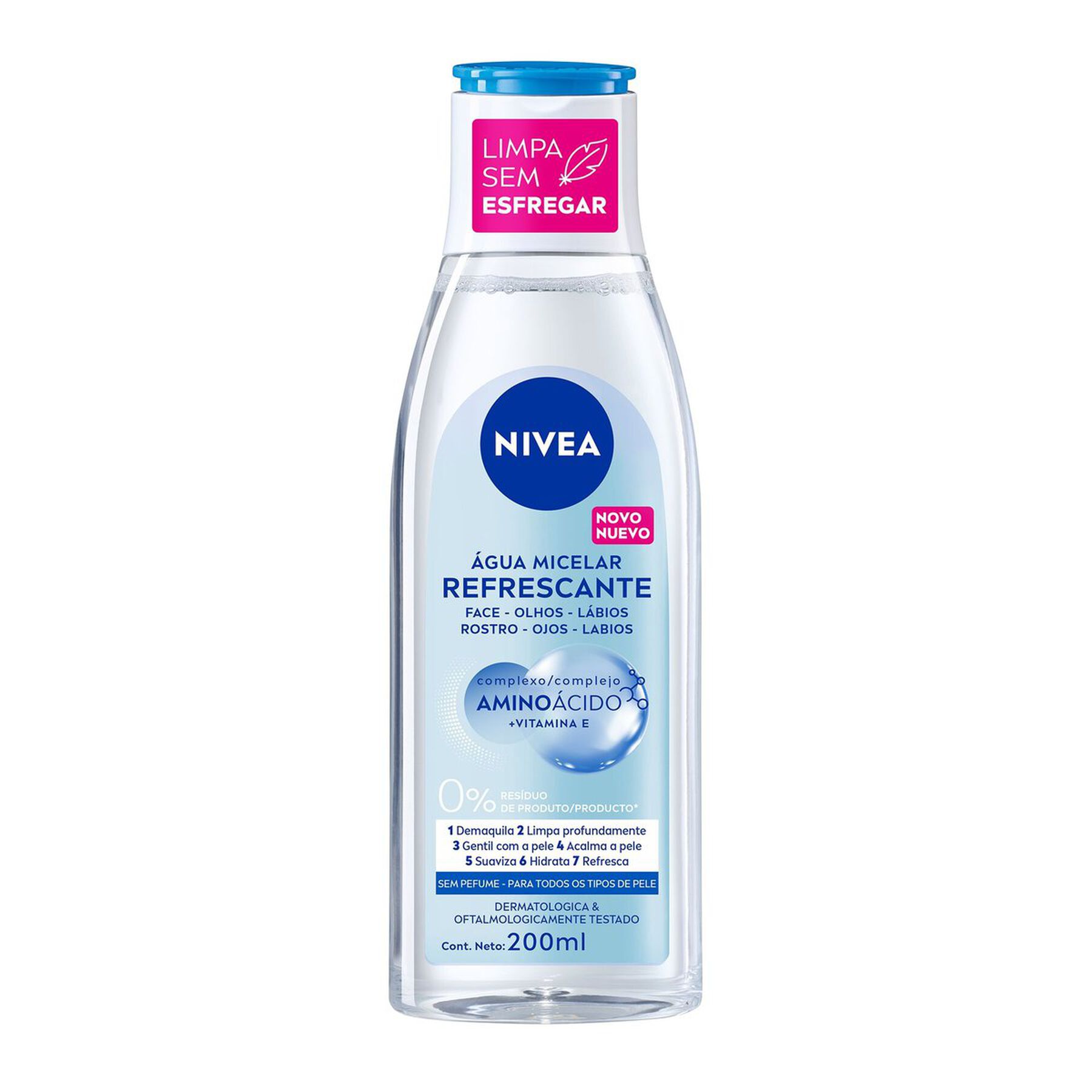 &Aacute;gua Micelar Solu&ccedil;&atilde;o de Limpeza Nivea Micellair Frasco 200ml