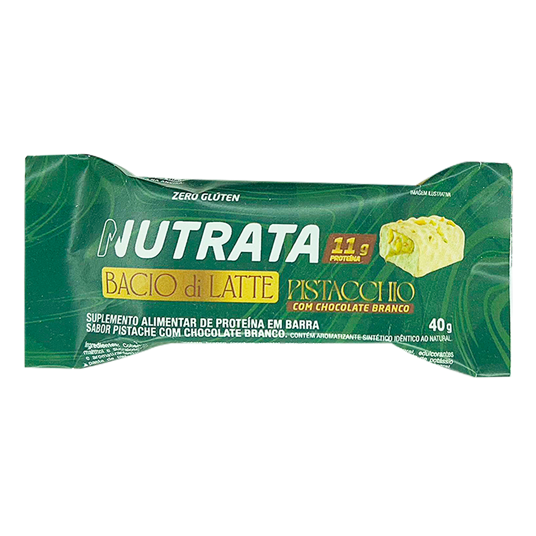 Barra de Proteína Pistache Bacio di Latte Nutrata 40g
