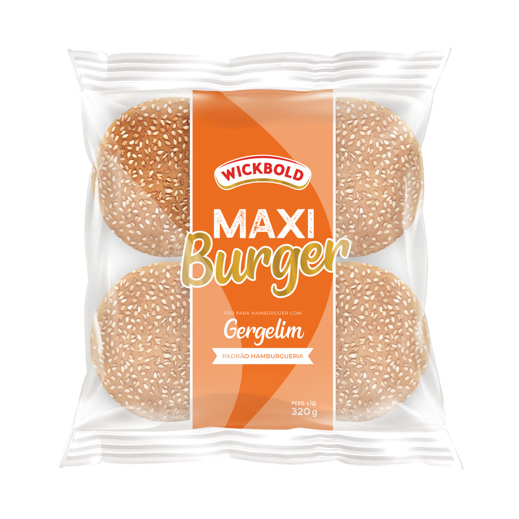 Pão para Hambúrguer com Gergelim Maxi Burger Wickbold Pacote 320g