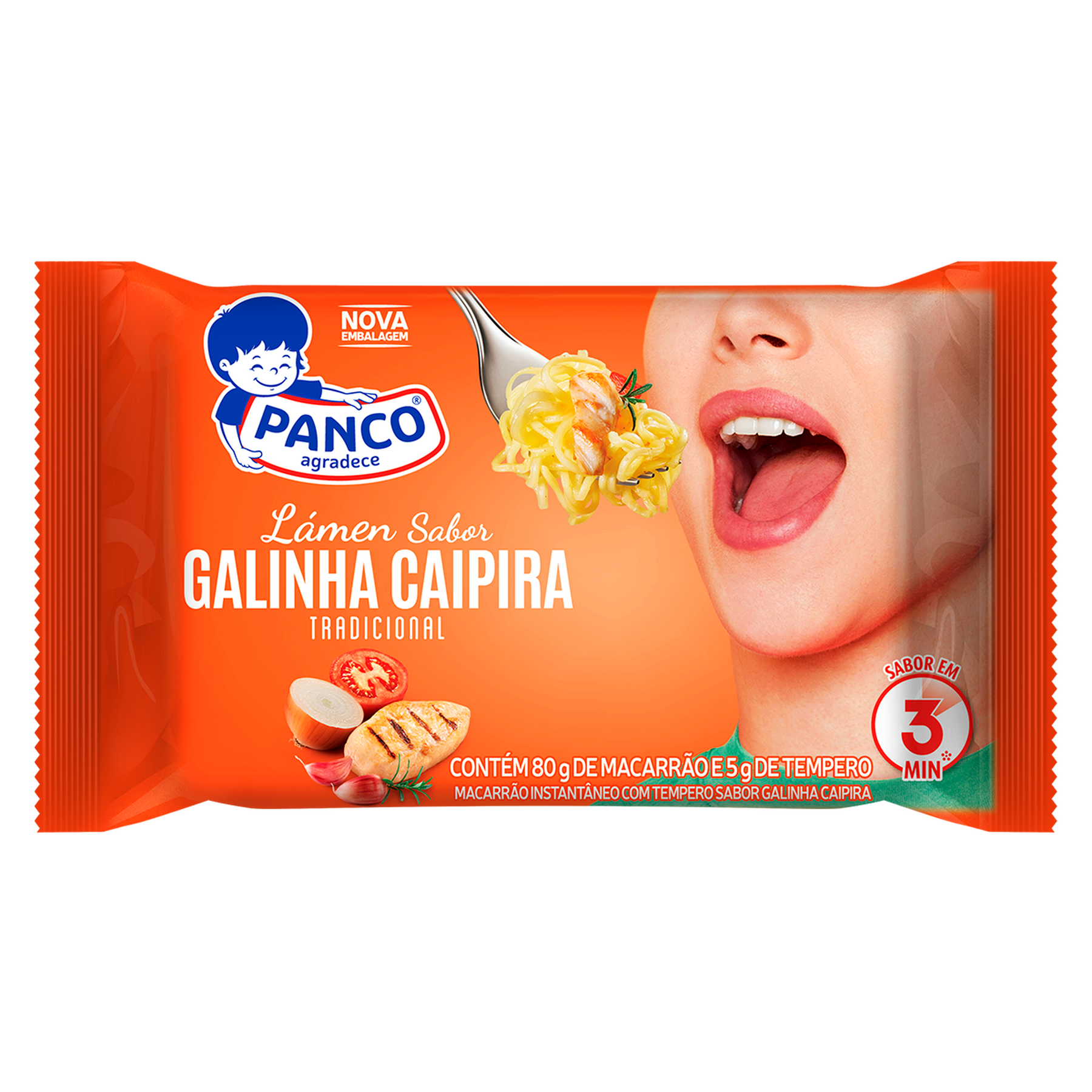 Macarrão Instantâneo Galinha Caipira Panco 85g