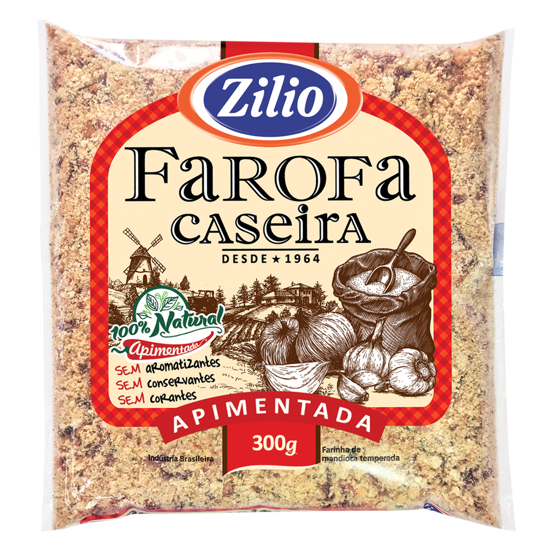Farofa Caseira Apimentada Zilio 300g