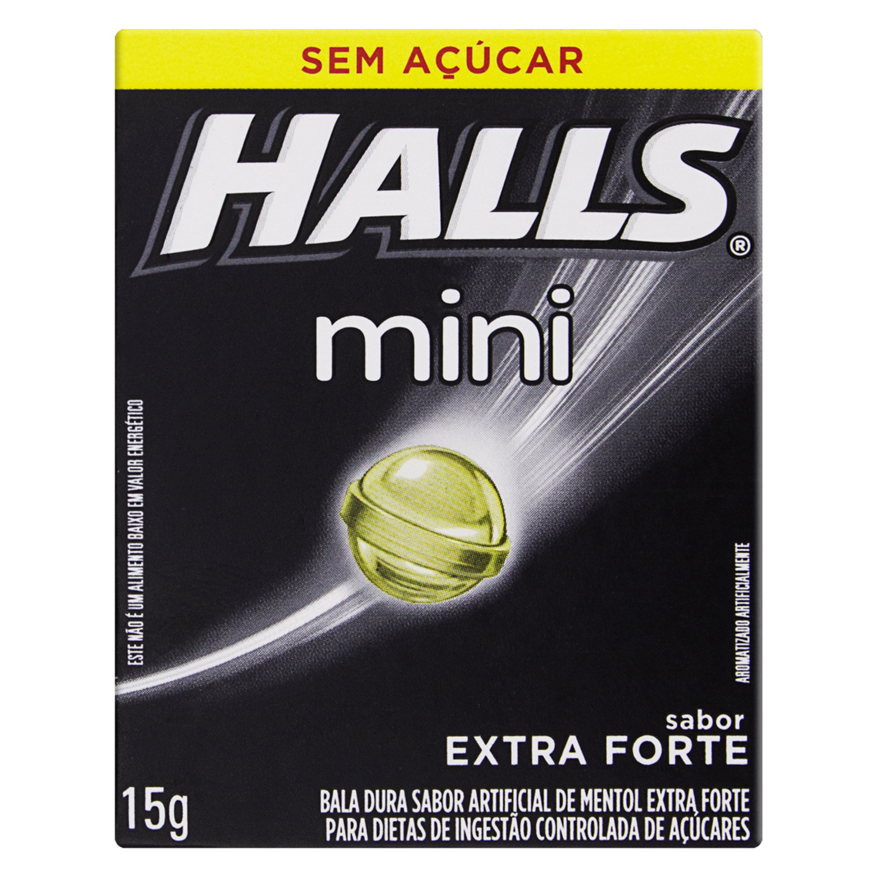 Bala Mentol Extraforte Zero Açúcar Halls Mini Caixa 15g