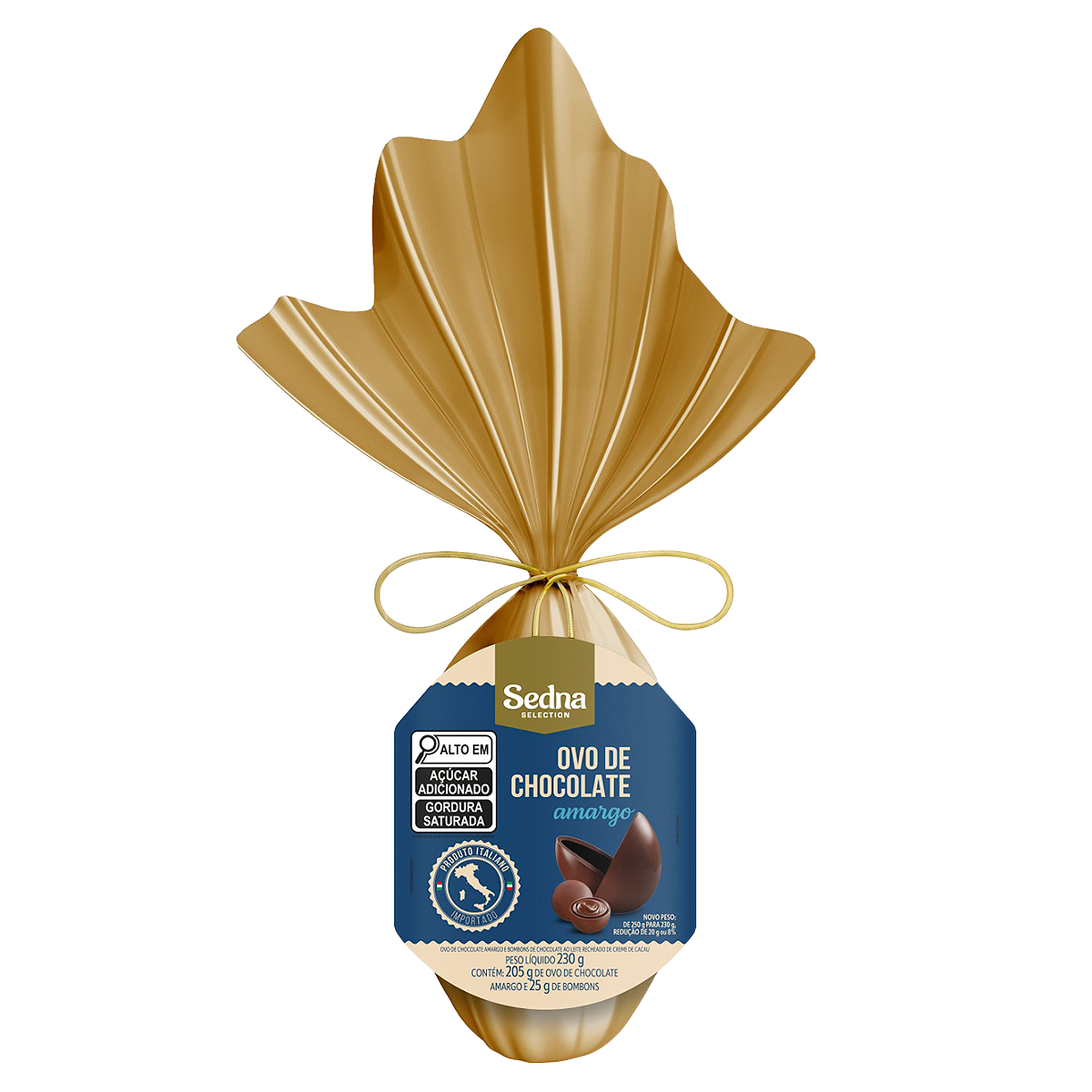 Ovo de Páscoa Meio Amargo Sedna 230g
