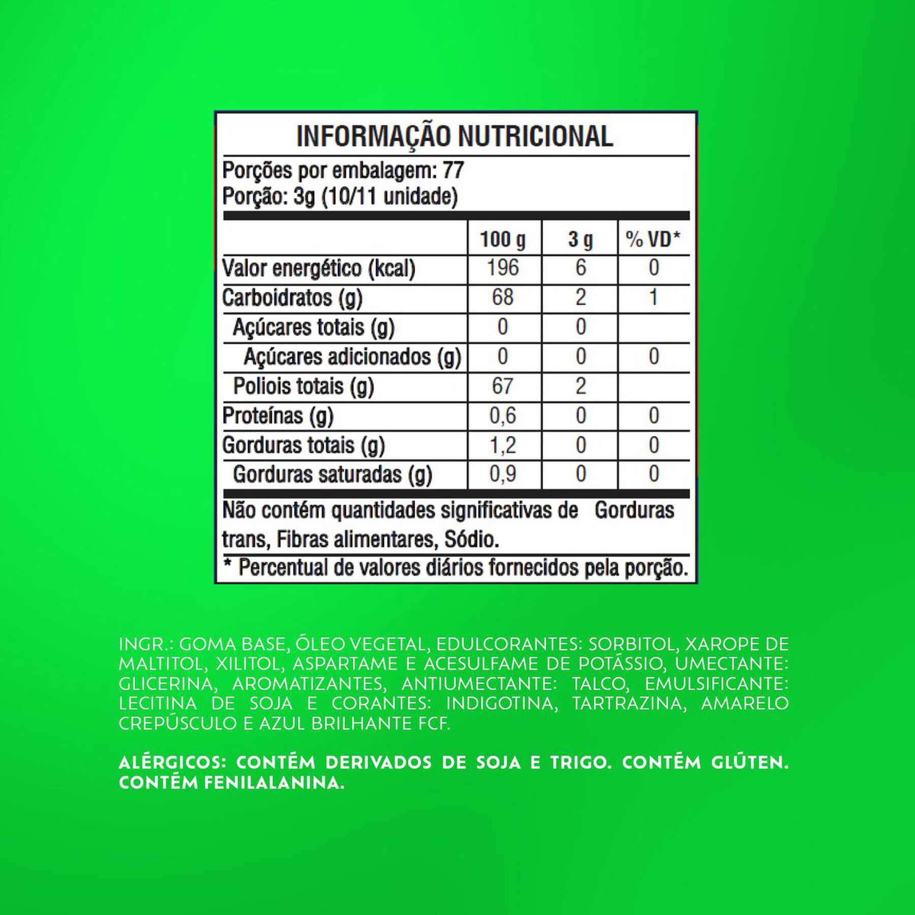 Chiclete Trident Max Menta Blueberry Sem Açúcar 16g -Embalagem com 5 unid.