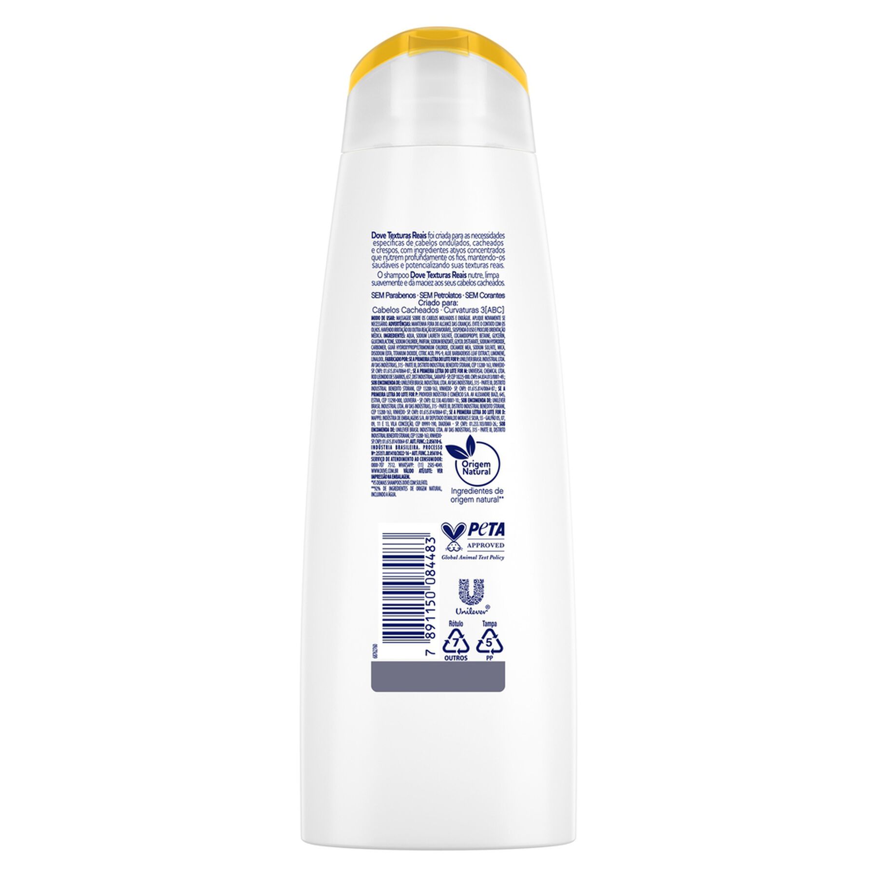 Shampoo Baixo Sulfato Dove Texturas Reais Cacheados 400 ml