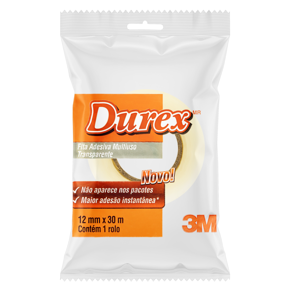 Fita Adesiva Multiuso Transparente Durex 12mm x 30m