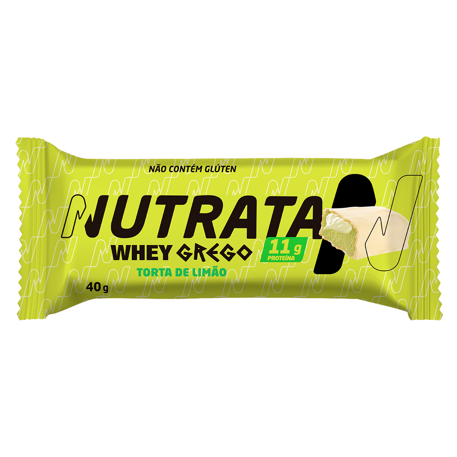 Barra Prote&iacute;na Torta de Lim&atilde;o Nutrata Whey Grego Pacote 40g