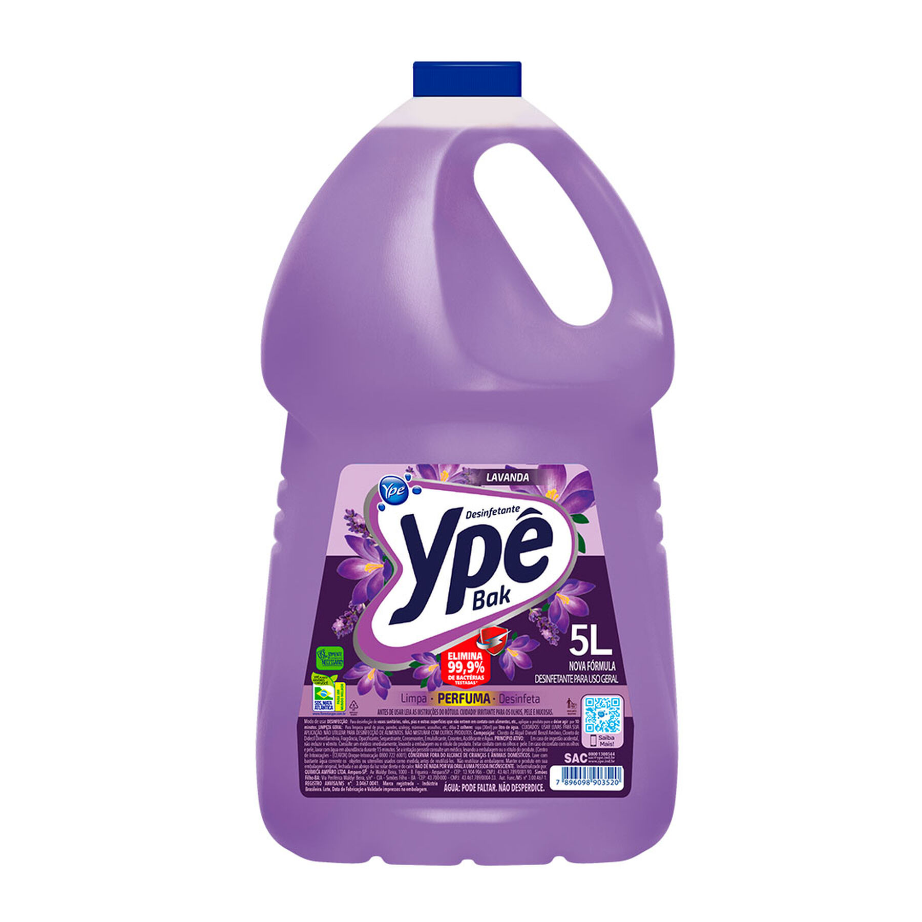 Desinfetante Uso Geral Lavanda Yp&ecirc; Bak Gal&atilde;o 5l